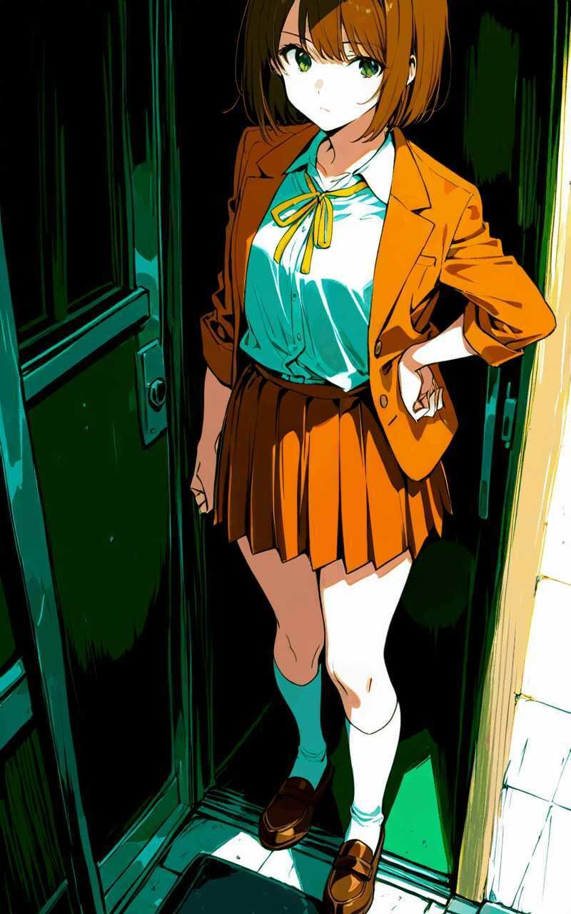 サンプル画像1:制服と女子校生  クール美女の初体験編(きんたろう) [d_710333]