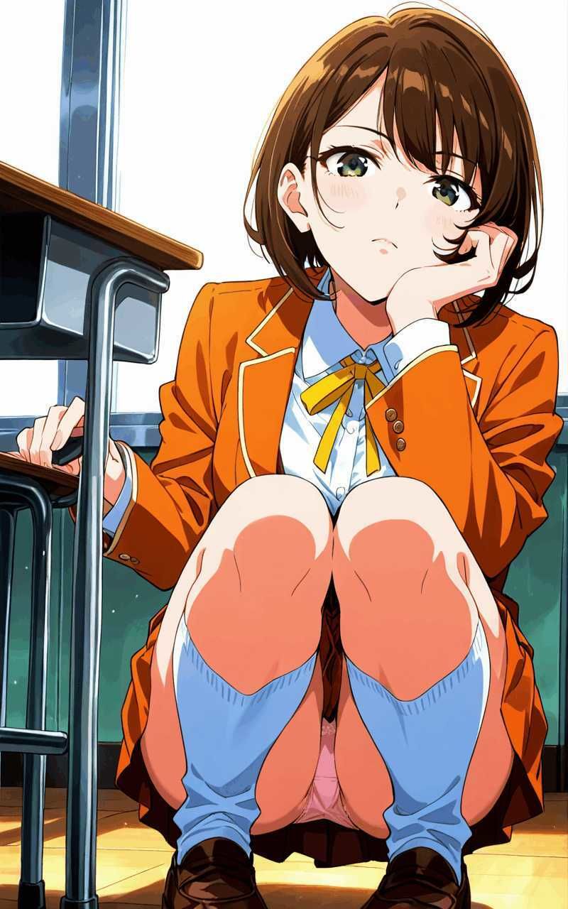 サンプル画像2:制服と女子校生  クール美女の初体験編(きんたろう) [d_710333]