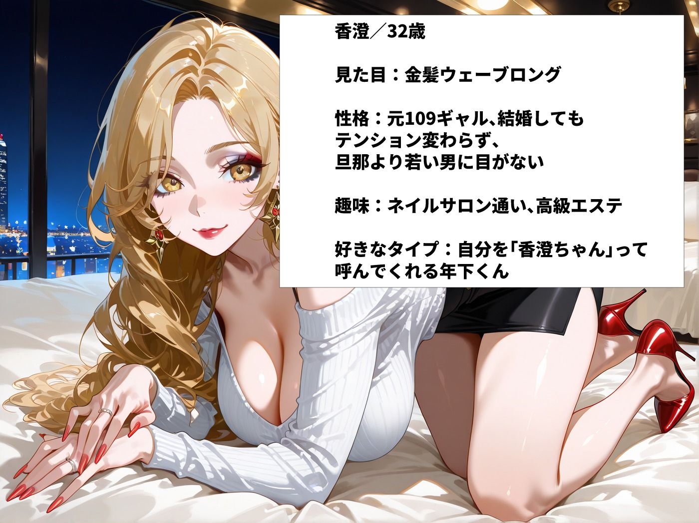 爆乳人妻ギャルを高級ホテルに順番に呼び出しNTR 画像1