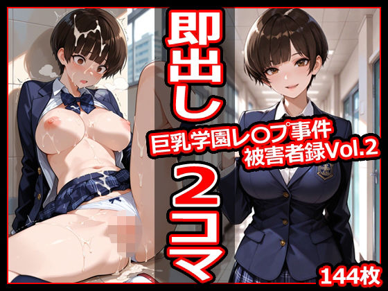 巨乳学園レ〇プ事件被害者録Vol.2 即出し2コマ【今日はもう寝る】