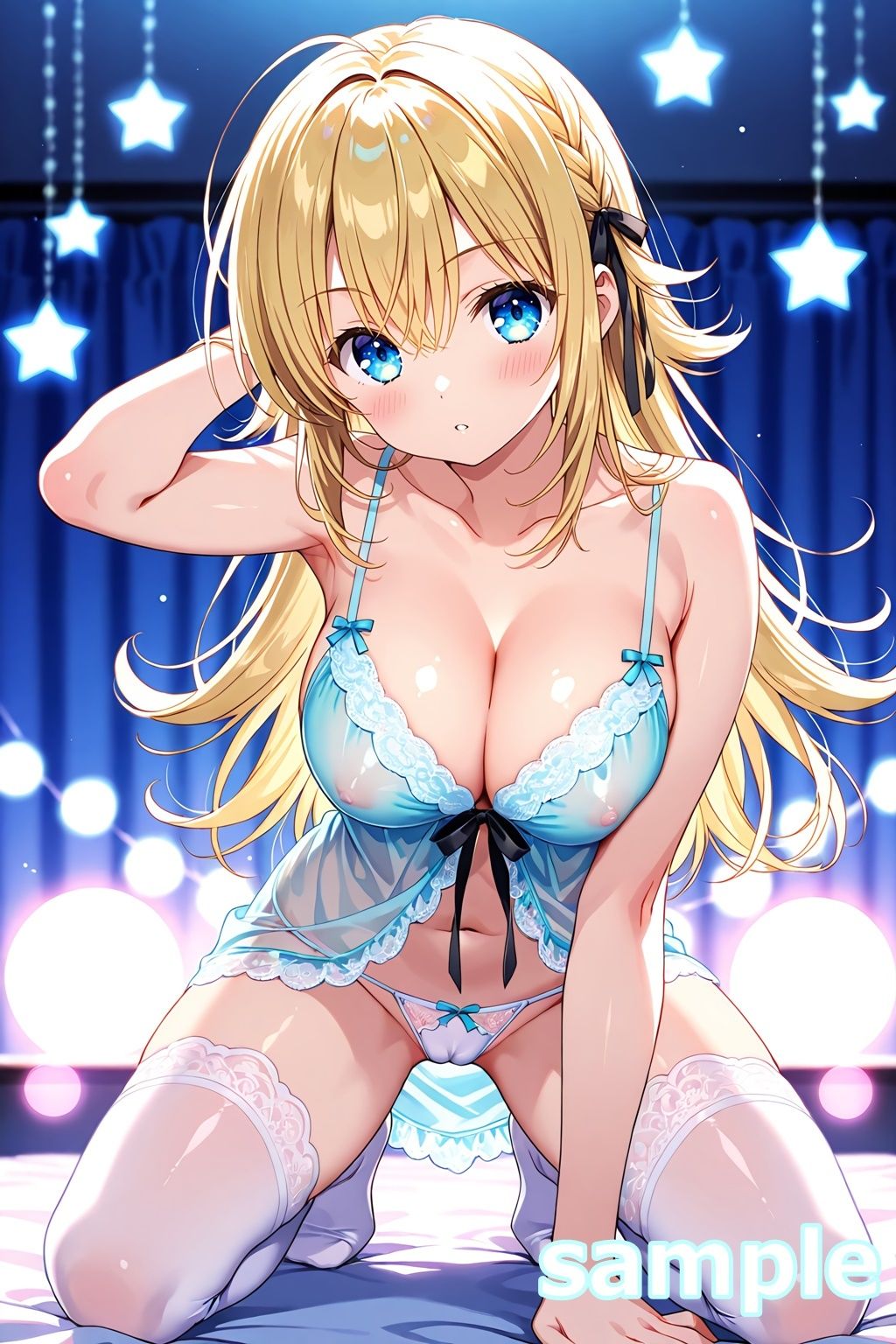 【エロ漫画】ランジェリー少女イラスト集 〜イルミネーションナイト編〜4