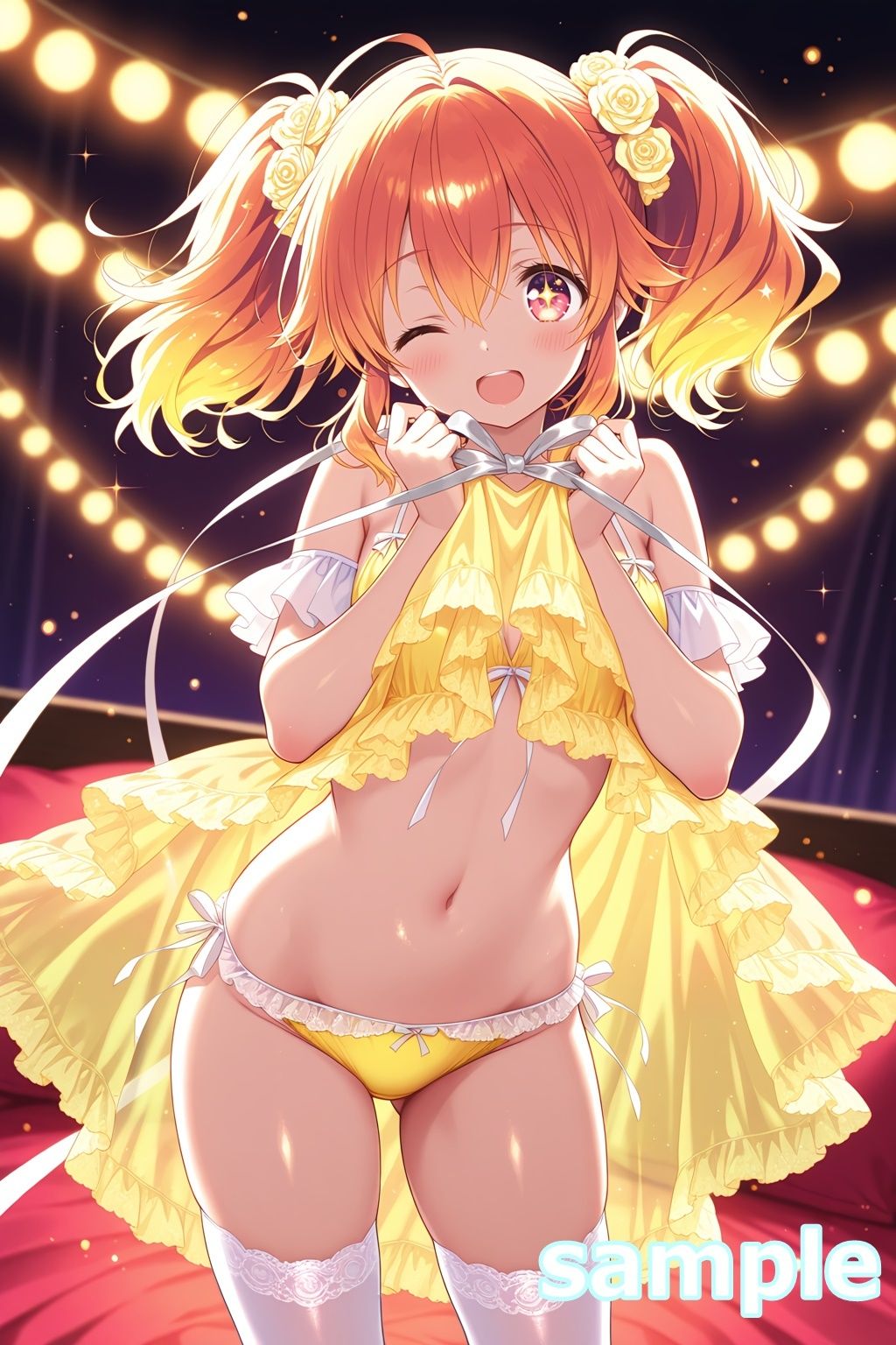 【エロ漫画】ランジェリー少女イラスト集 〜イルミネーションナイト編〜7