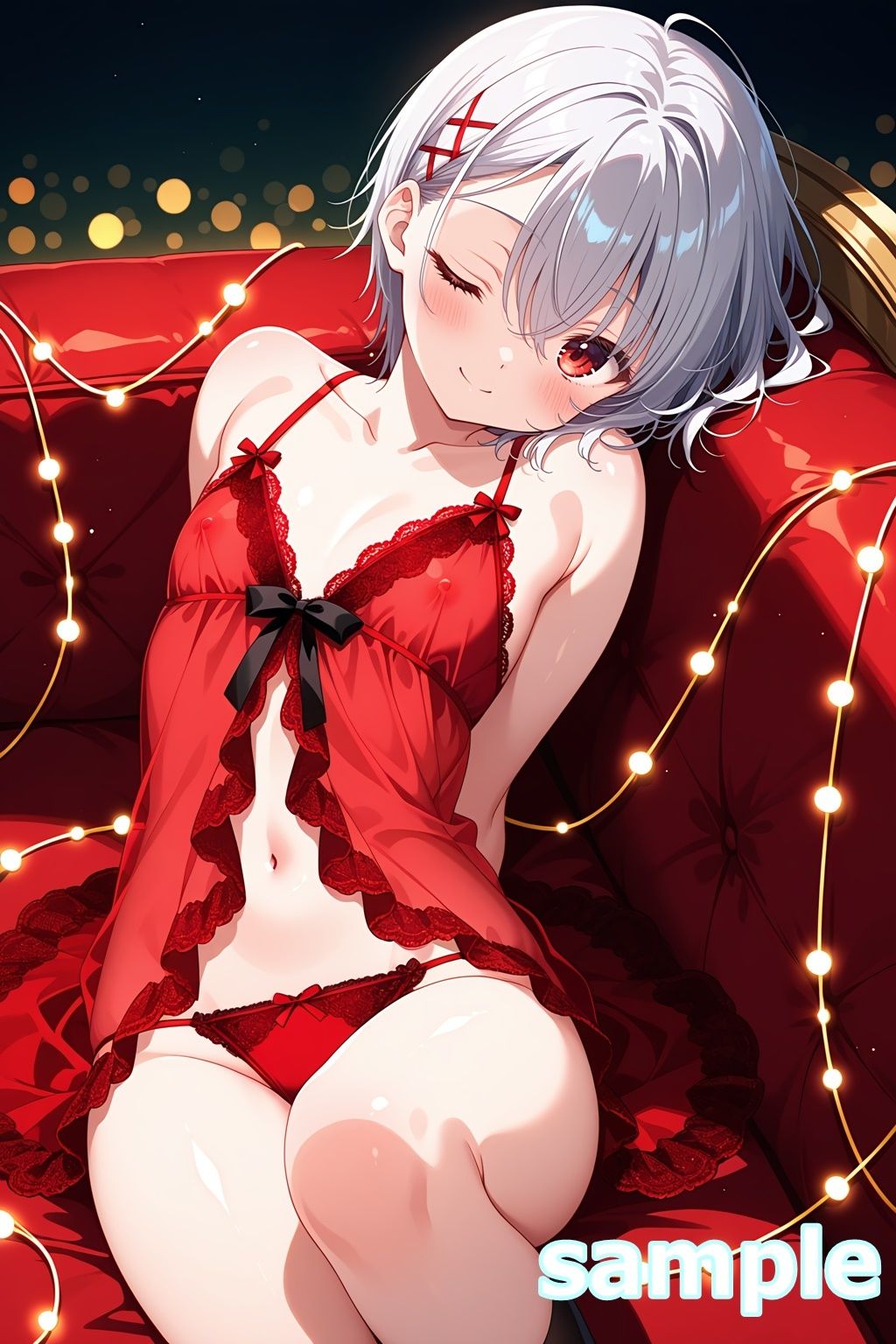 【エロ漫画】ランジェリー少女イラスト集 〜イルミネーションナイト編〜9
