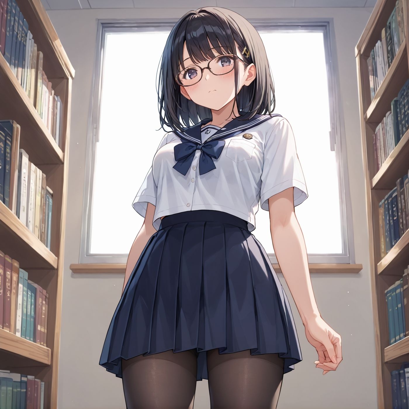 学園性活!図書委員と官能的な秘め事1【メガネ美少女の厳選CG350枚収録】 画像9