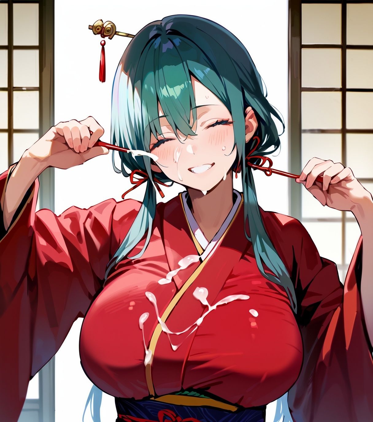 サンプル画像2:美少女着物とどぴゅどぴゅH。1(明日の天気はマジ卍) [d_710676]