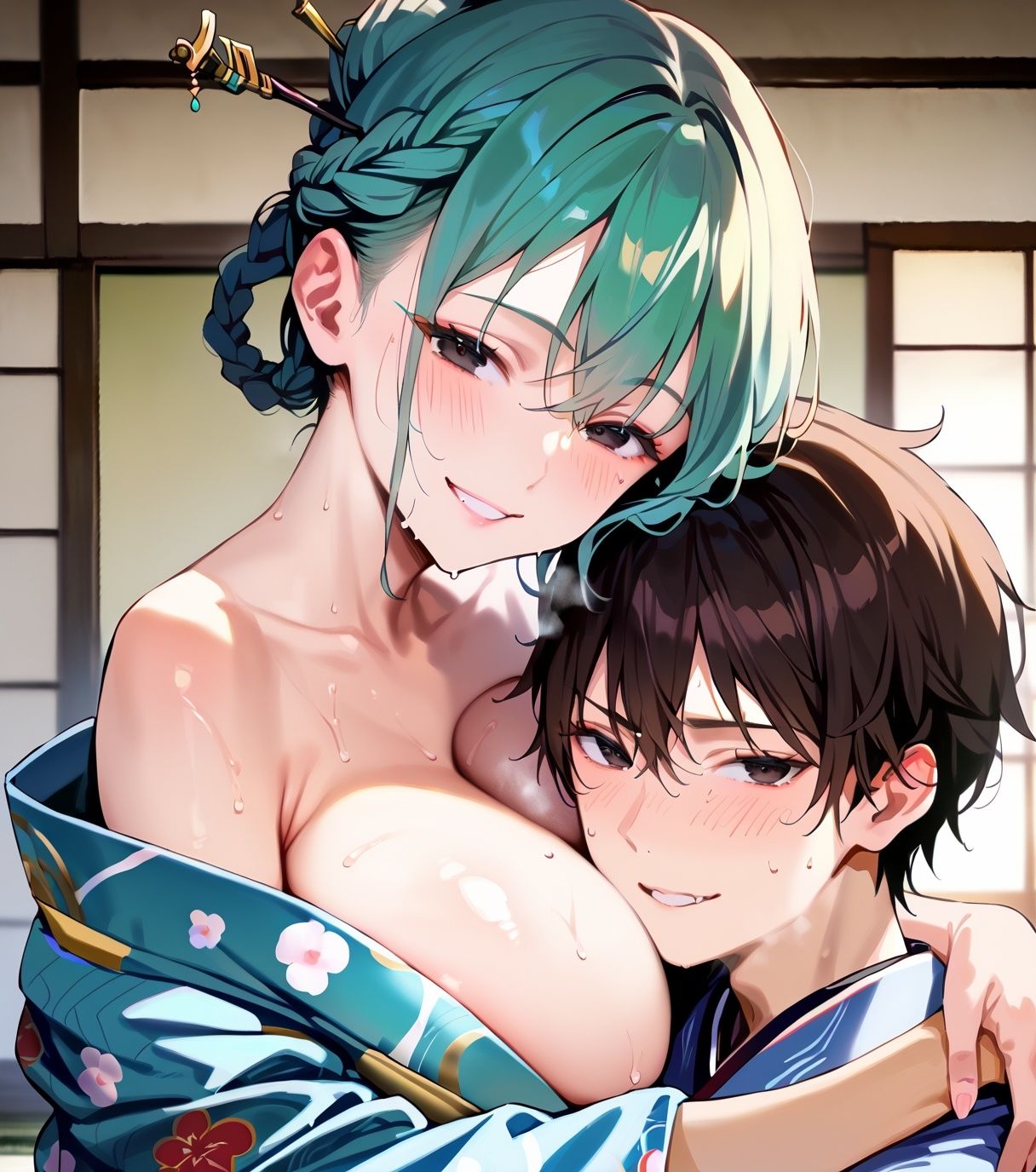 サンプル画像6:美少女着物とどぴゅどぴゅH。2(明日の天気はマジ卍) [d_710678]