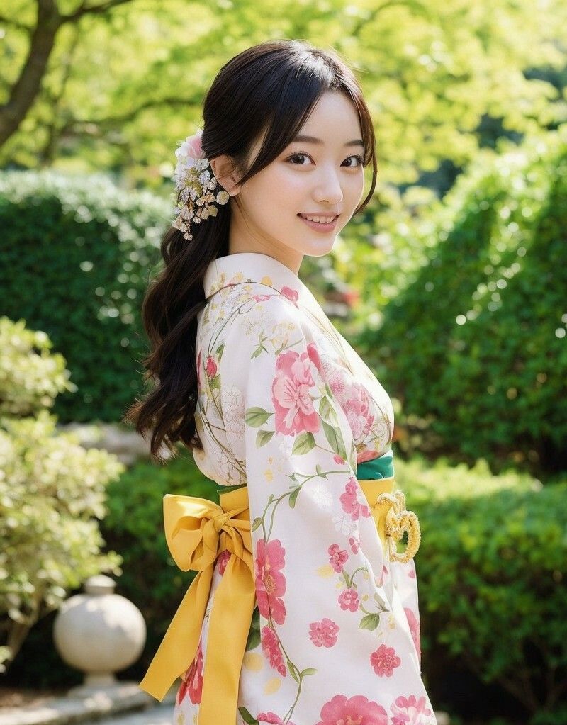 サンプル画像5:【美女名録】vol2.20  絢爛―振袖に咲く美―  150枚【AIグラビア写真集】(AI美女制作参謀本部4課) [d_710927]