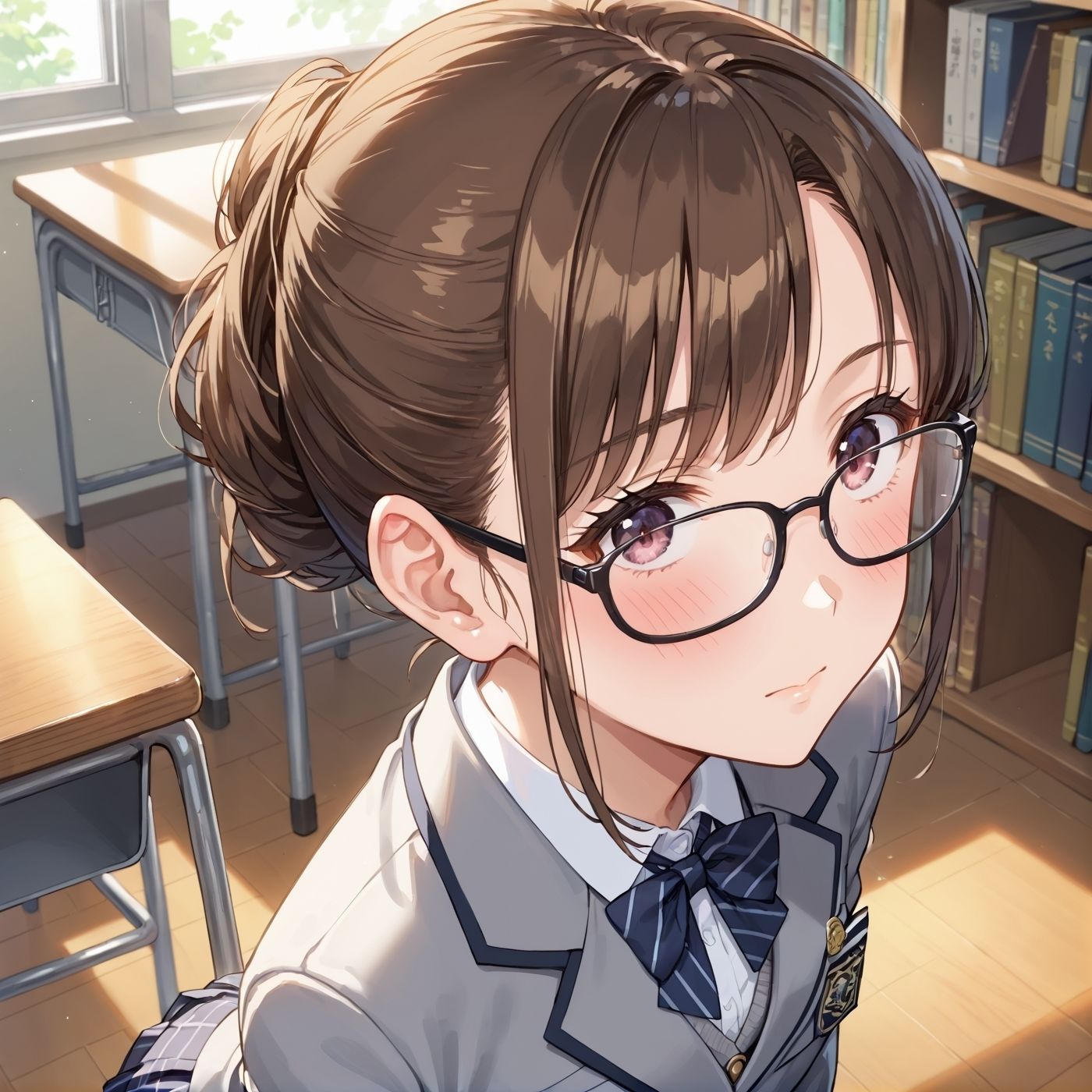 【無料エロ漫画】学園性活!図書委員と官能的な秘め事2【メガネ美少女の厳選CG207枚収録】(アオとハル) d_711037