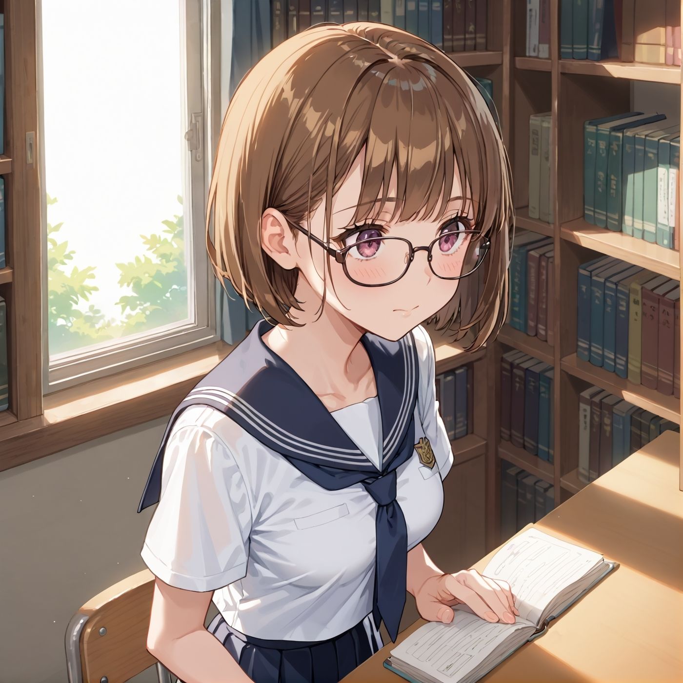 サンプル画像6:学園性活！図書委員と官能的な秘め事2【メガネ美少女の厳選CG207枚収録】(アオとハル) [d_711037]