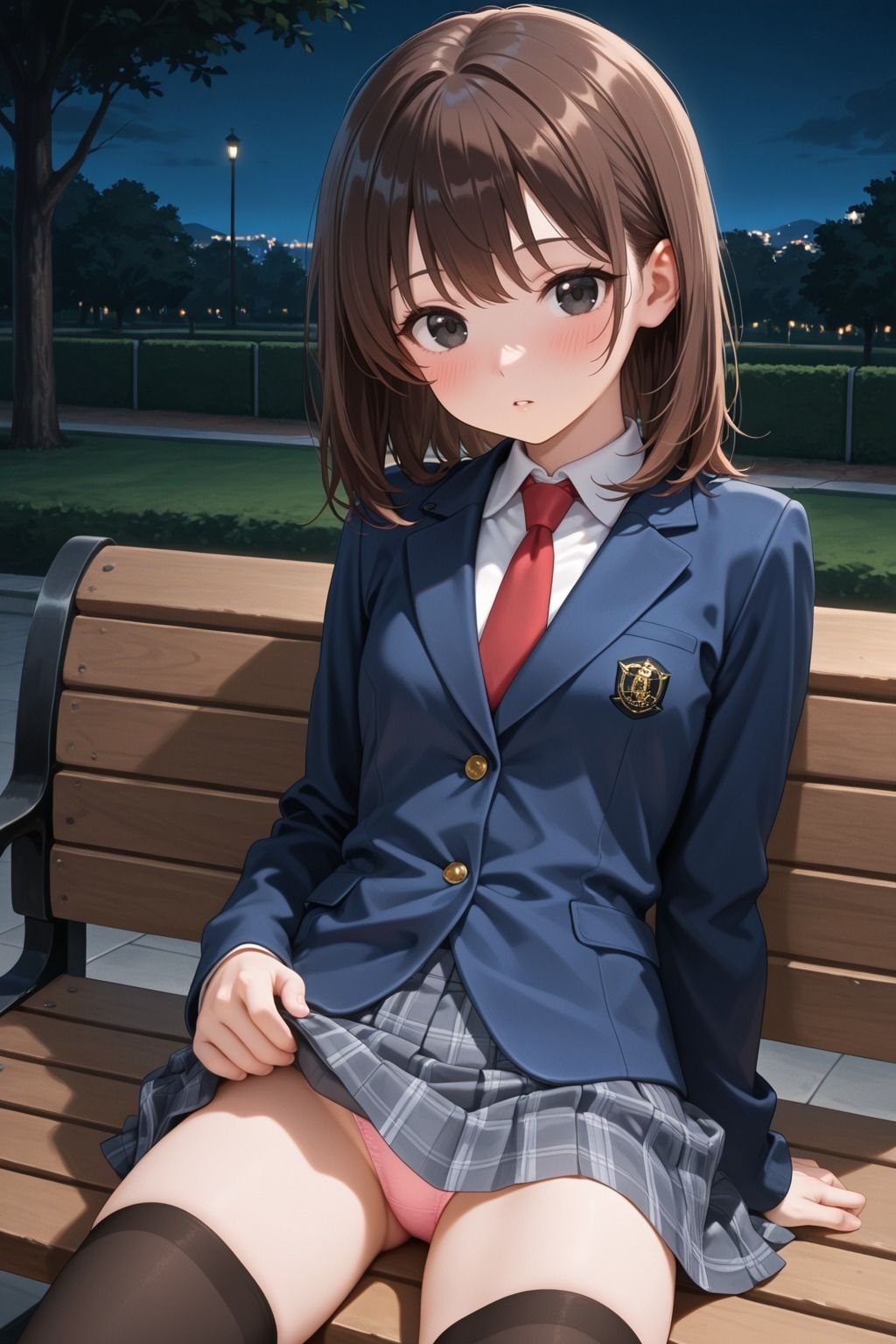 サンプル画像2:幼馴染JKと夜の公園で禁断生ハメ 〜月明かりの下で連続中出し〜(ごまちゃん本舗) [d_711155]