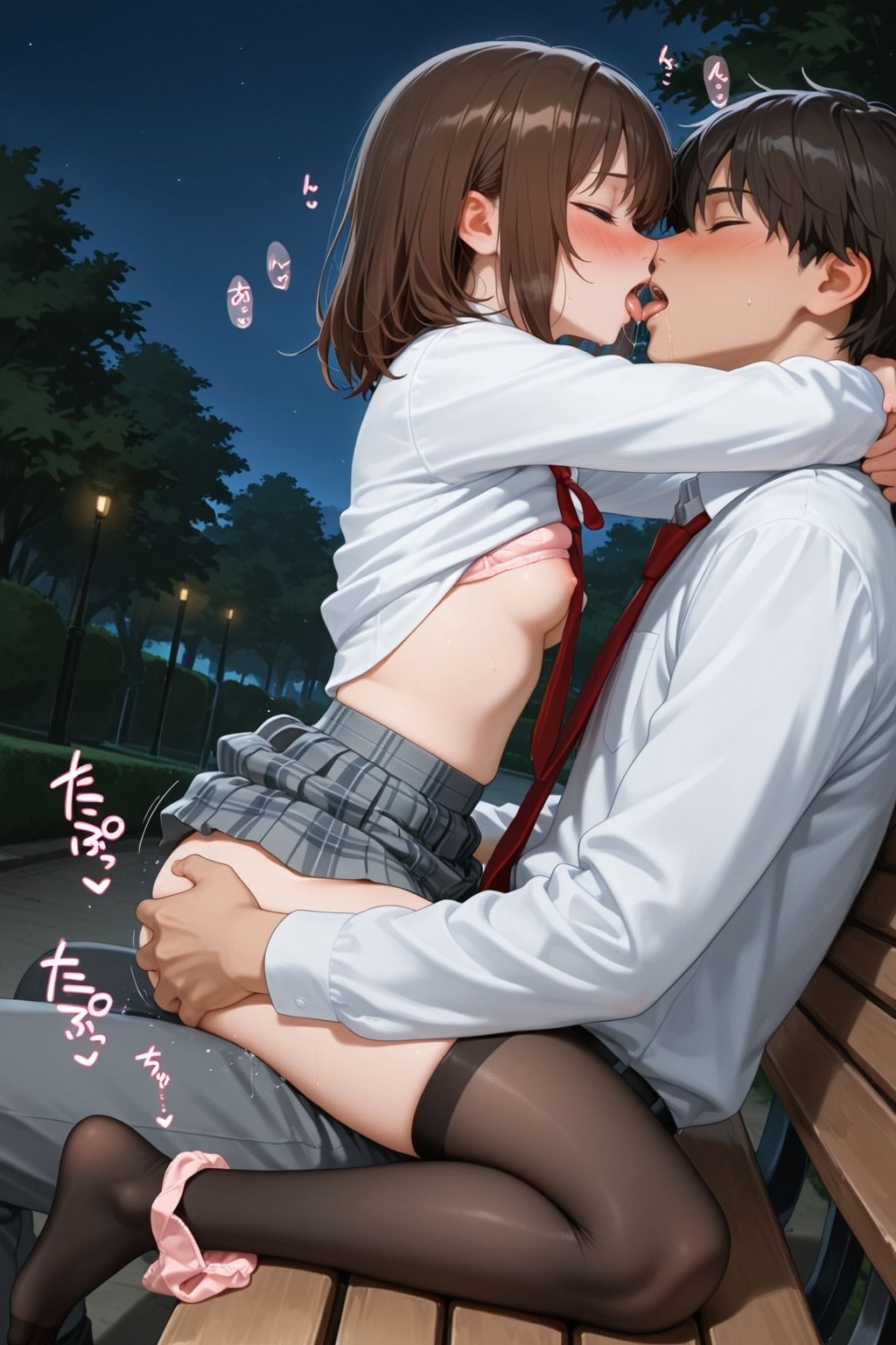 サンプル画像5:幼馴染JKと夜の公園で禁断生ハメ 〜月明かりの下で連続中出し〜(ごまちゃん本舗) [d_711155]