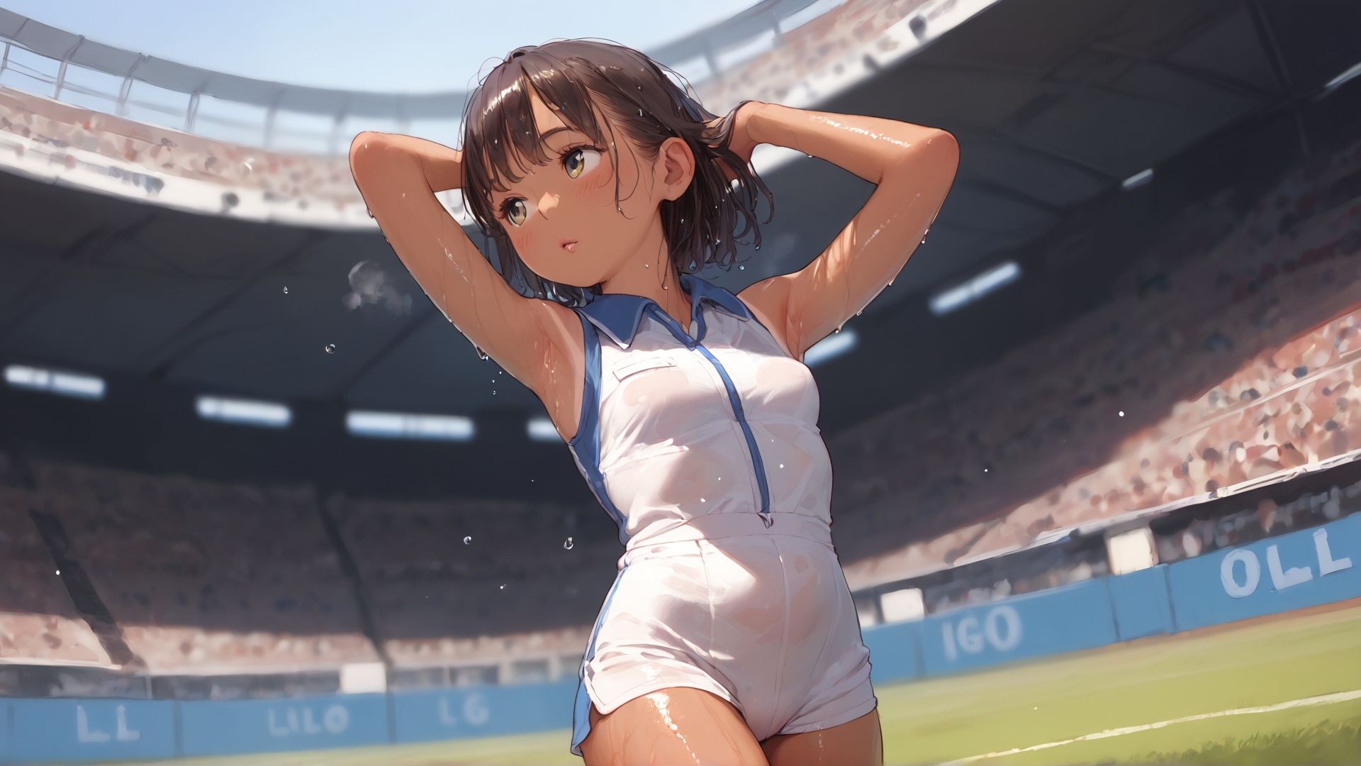 【エロ漫画】どうやら部活動を一生懸命がんばる褐色ロリっ子が集う温泉付き合宿所があるらしい。3