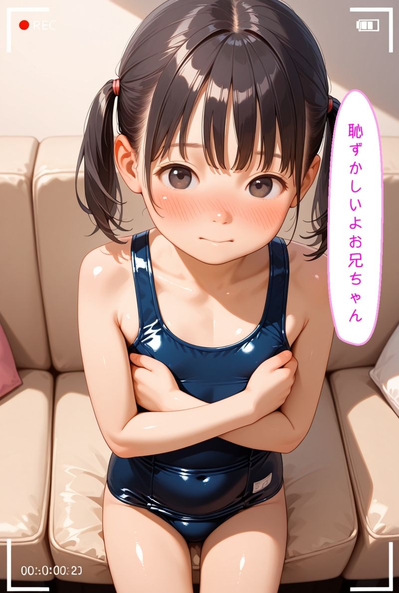 サンプル画像3:【セリフ付き】つるぺた妹 お家で危険な撮影会(ぽんぽこたろう) [d_711287]