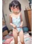 【セリフ付き】つるぺた妹 お家で危険な撮影会