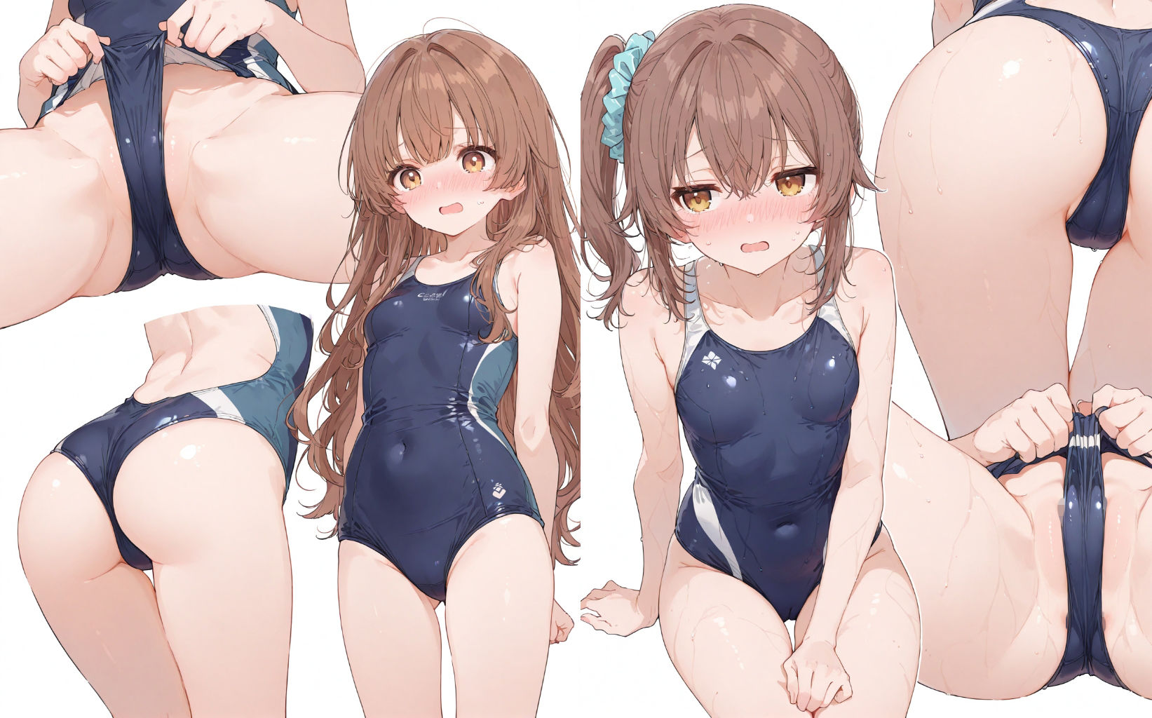 【エロ漫画】少女たちのマルチアングル（スク水編）5