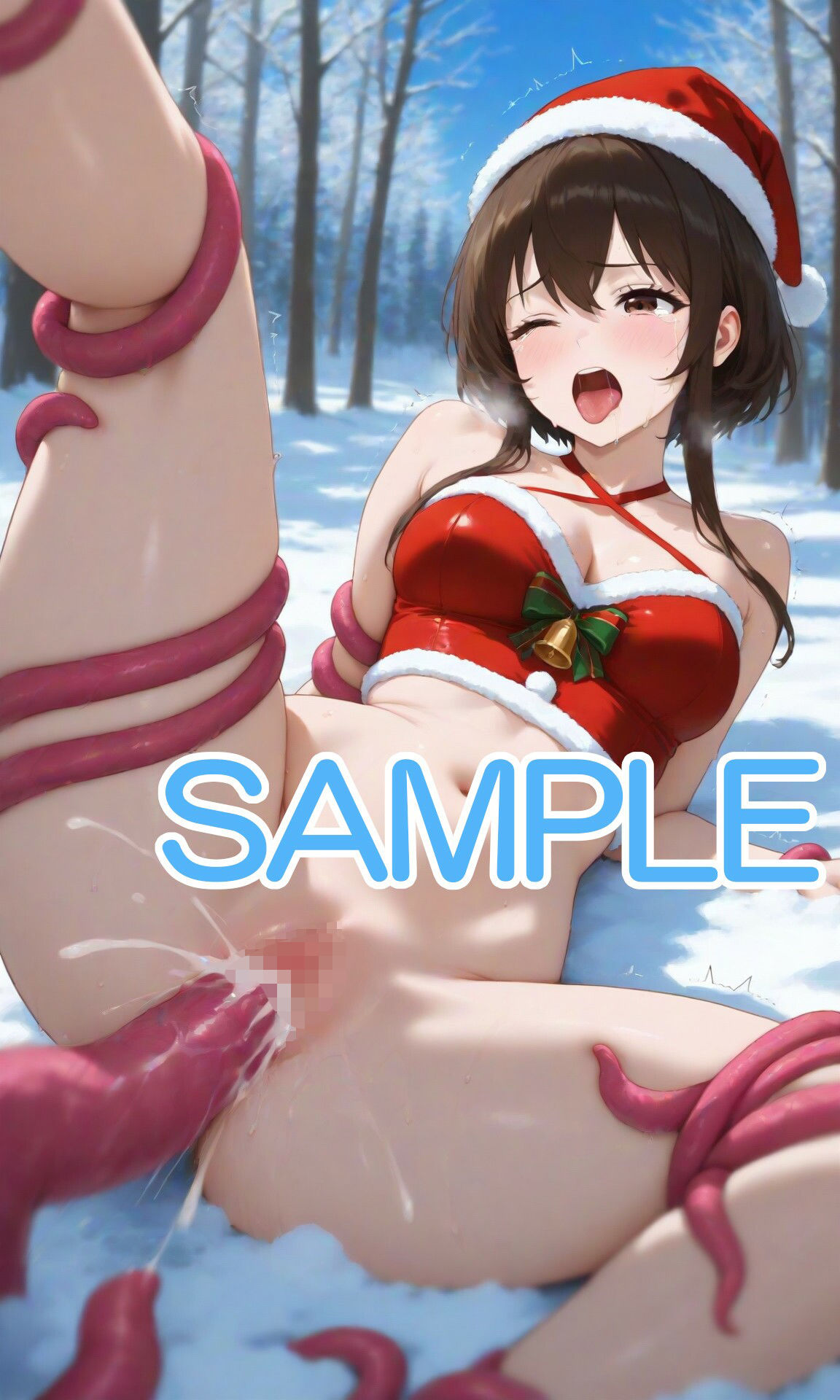 サンプル画像3:触手とサンタな女の子(へびの皮) [d_711355]