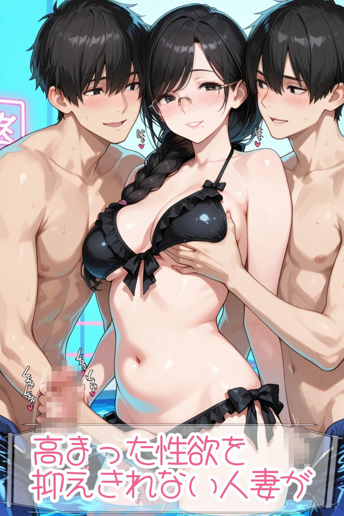 サンプル画像1:人妻乱交ナイトプール(眼鏡エチエチ研究所) [d_711364]