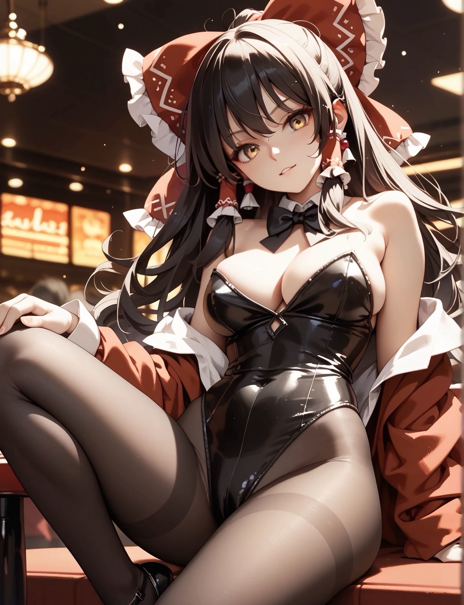 サンプル画像1:黒装霊夢 ―Leotard Edition―(新名) [d_711429]