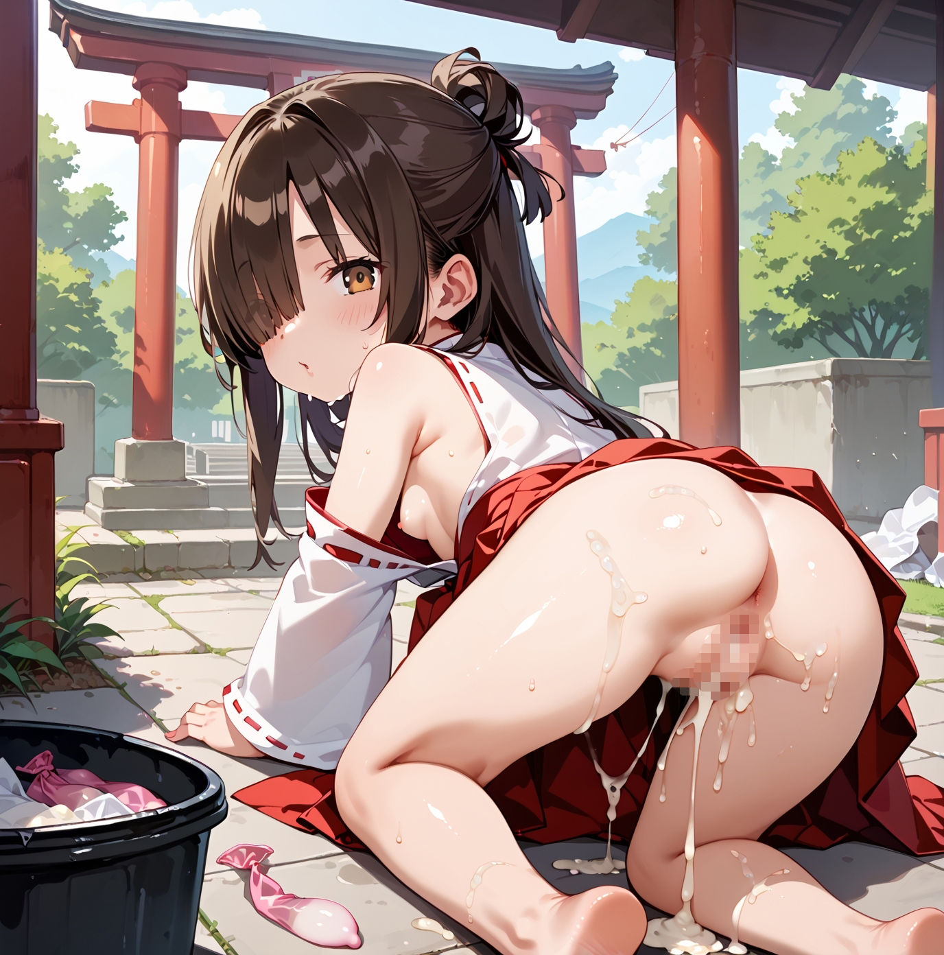 陰キャ貧乳巫女！中出し精液便所！パート26