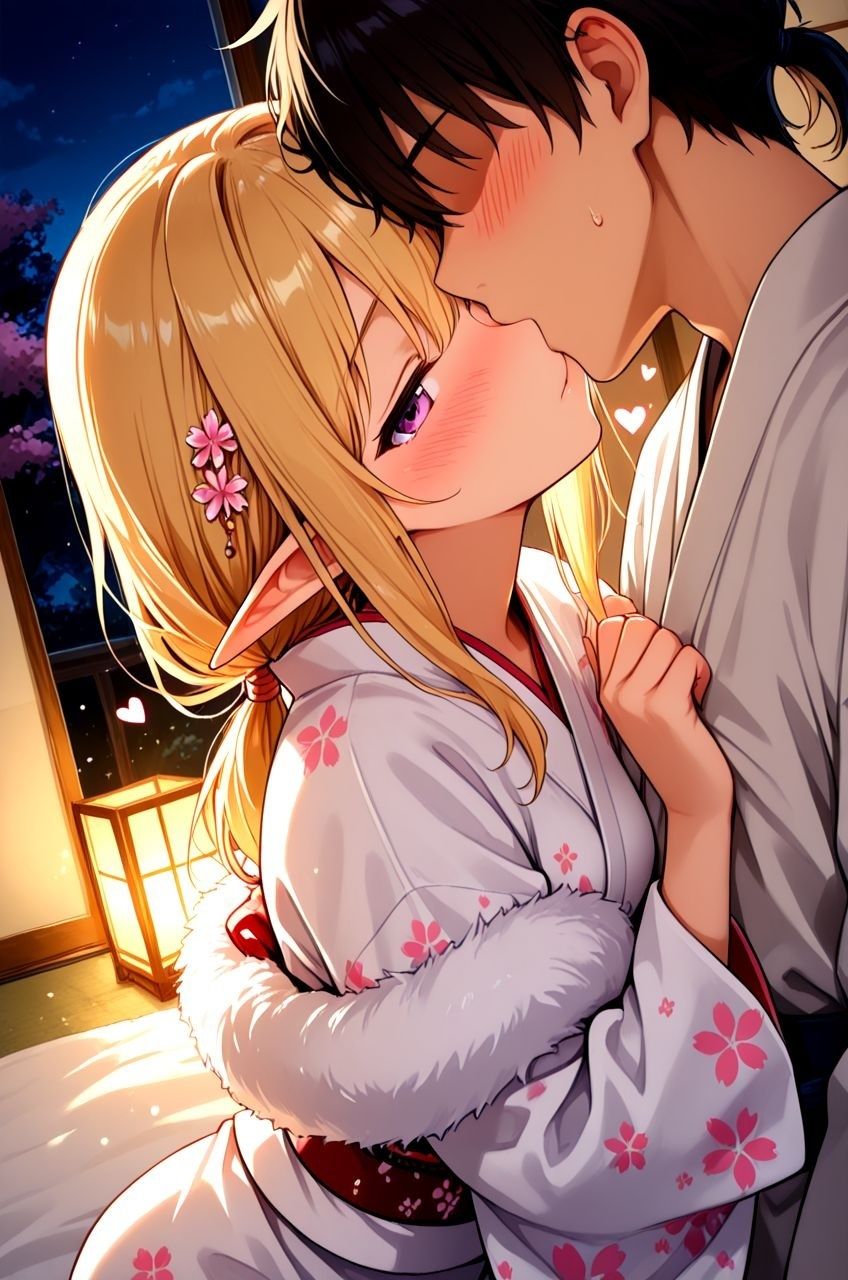 サンプル画像2:拾ったエルフがいつの間にか俺好みのエロ妻に成長していたお話 初詣編 〜異国の正月で振袖えっち。 新年もよろしくお願いします、旦那様〜(ファンタジー同好会) [d_711752]