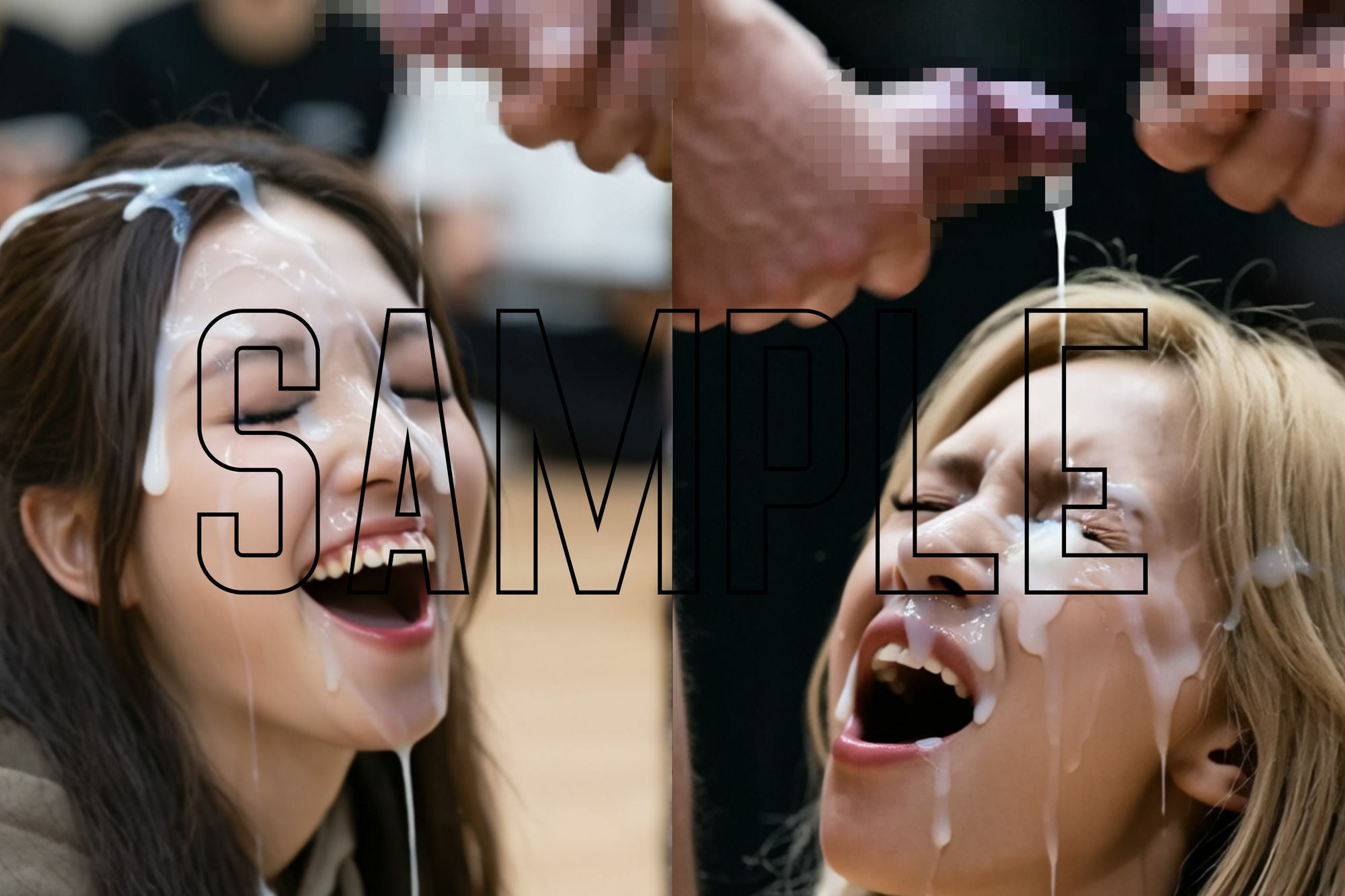 サンプル画像2:【縦動画】K-POP ぶっかけファンミーティング(B.B.I .(Bukker’s BUKKAKE Images)) [d_711827]