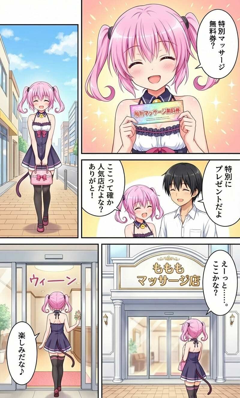 サンプル画像2:くすぐりマッサージにハマる 〇ナ編(ももものAIイラスト店) [d_711875]