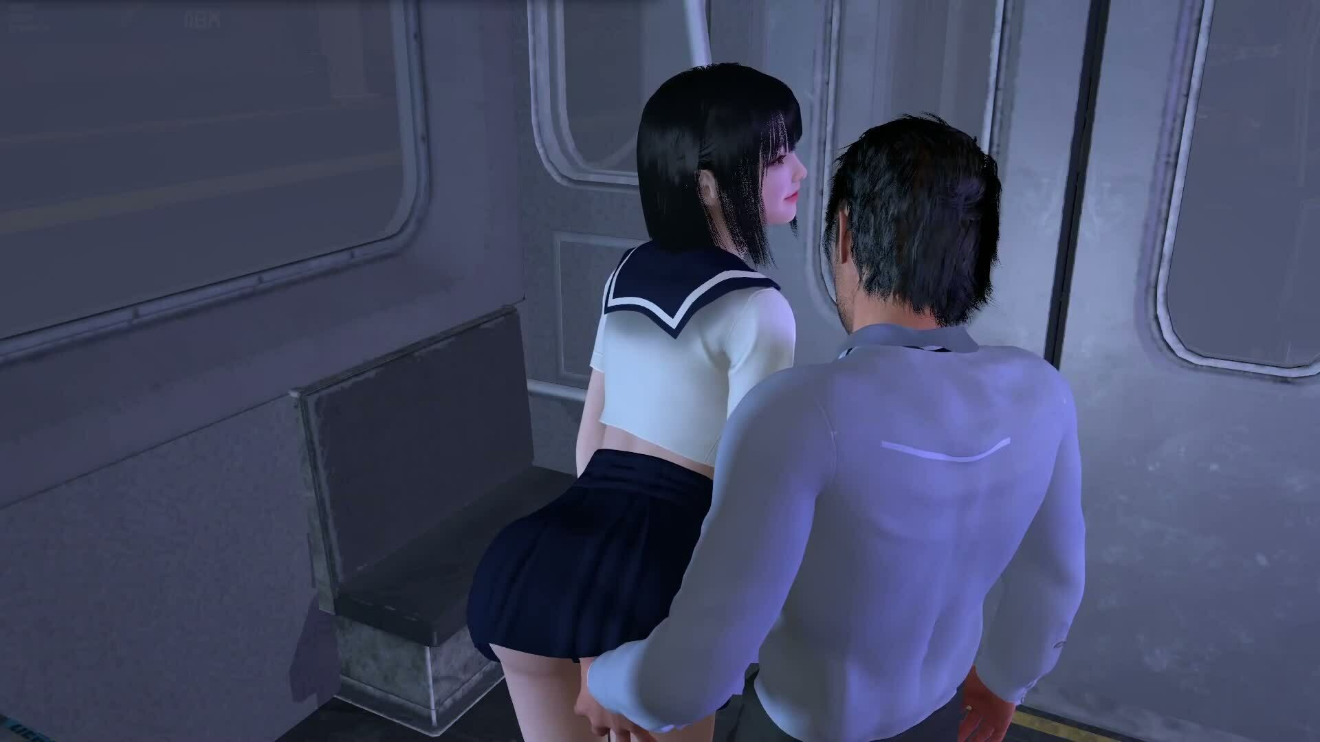 【ROMC352】時間停止電車レ●プセーラー服女子○校生「体が動かない」 画像3