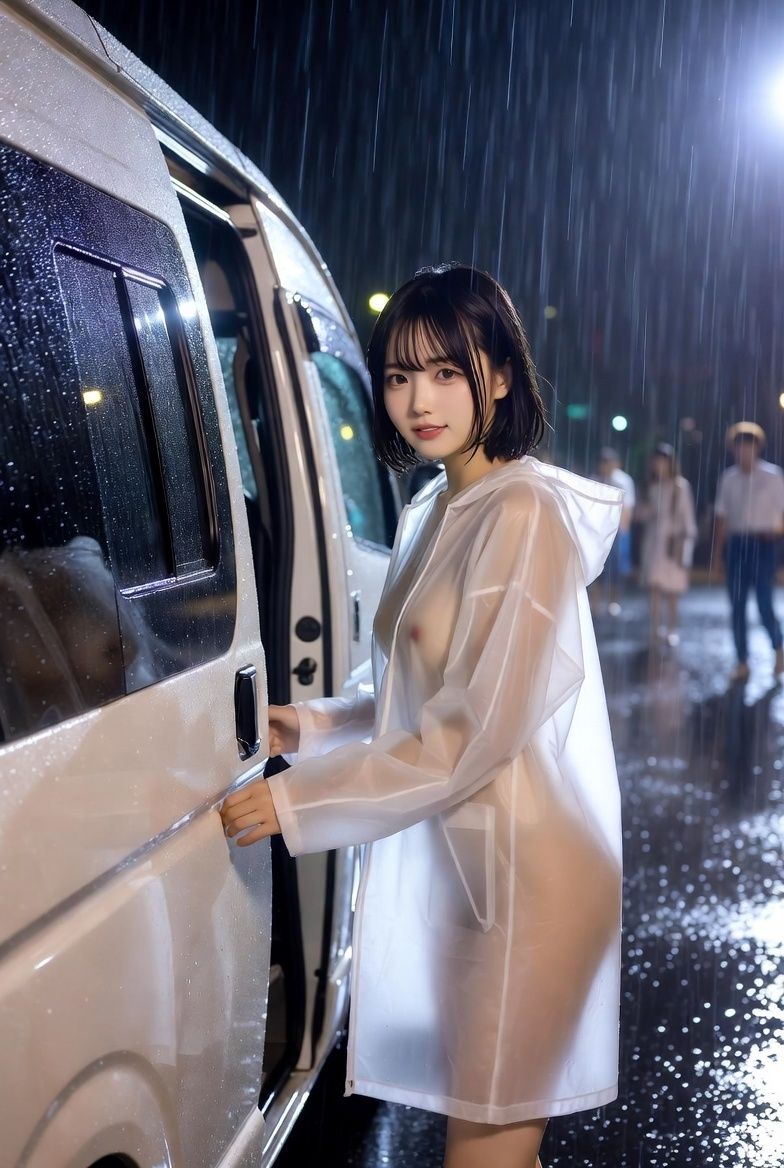 サンプル画像2:レインコート露出(Creampie) [d_711941]