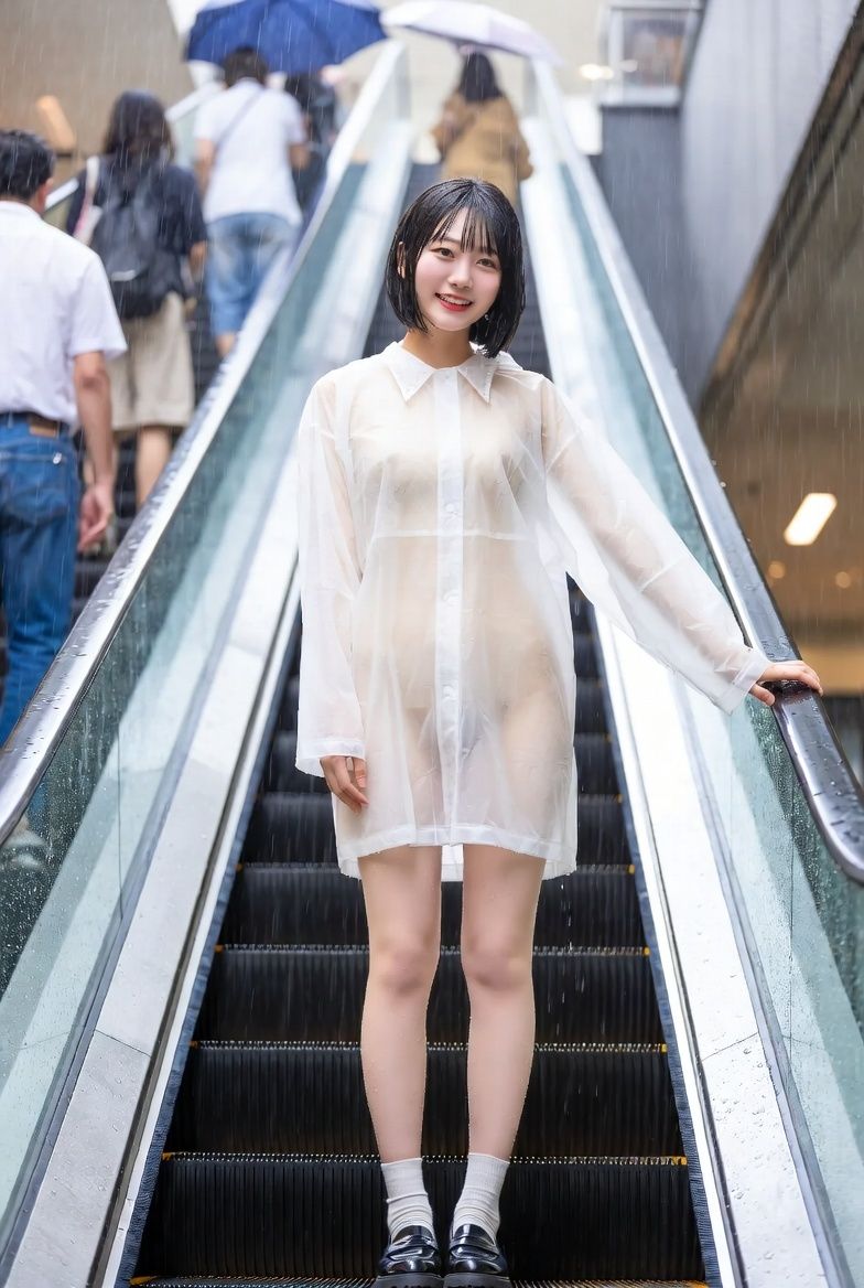 サンプル画像5:レインコート露出(Creampie) [d_711941]