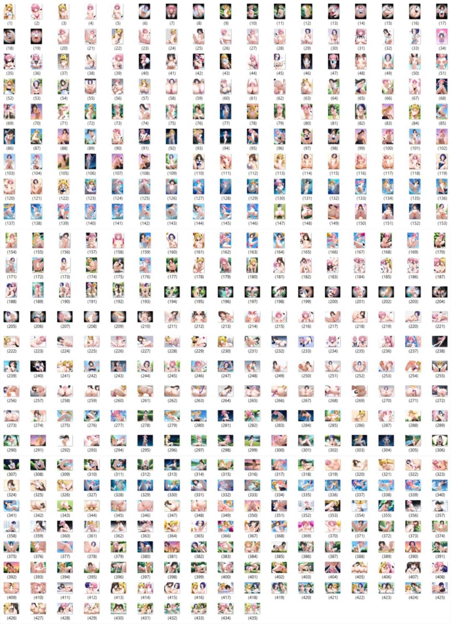 【女性のみ】7キャラ イラストまとめ （430枚） 画像2