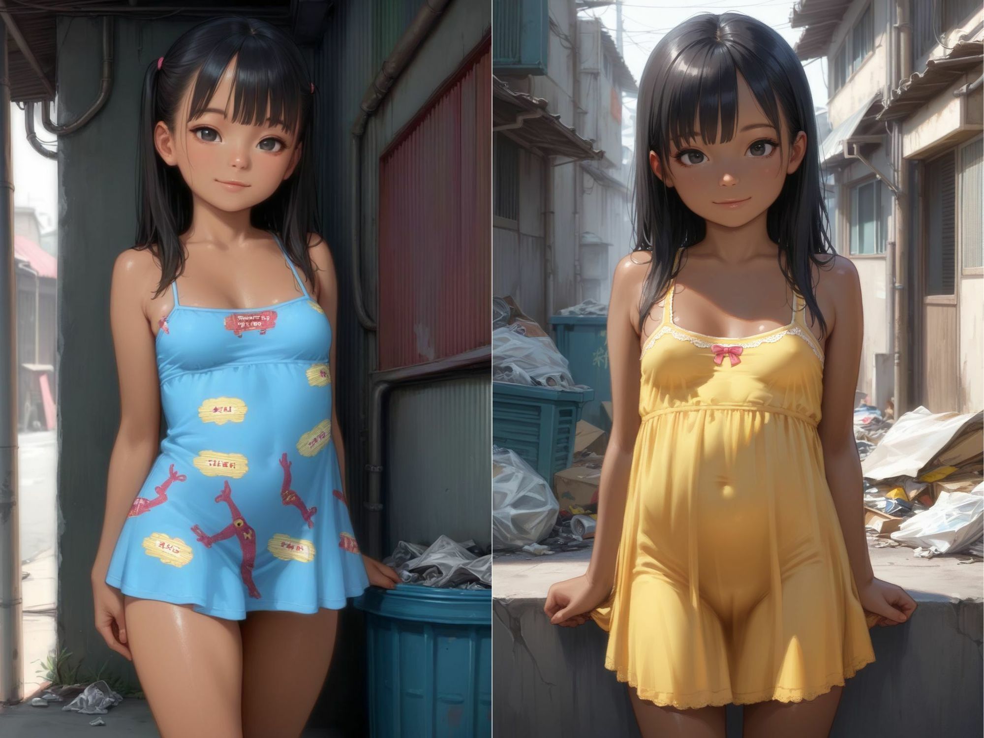 東南アジアの路地裏少女21