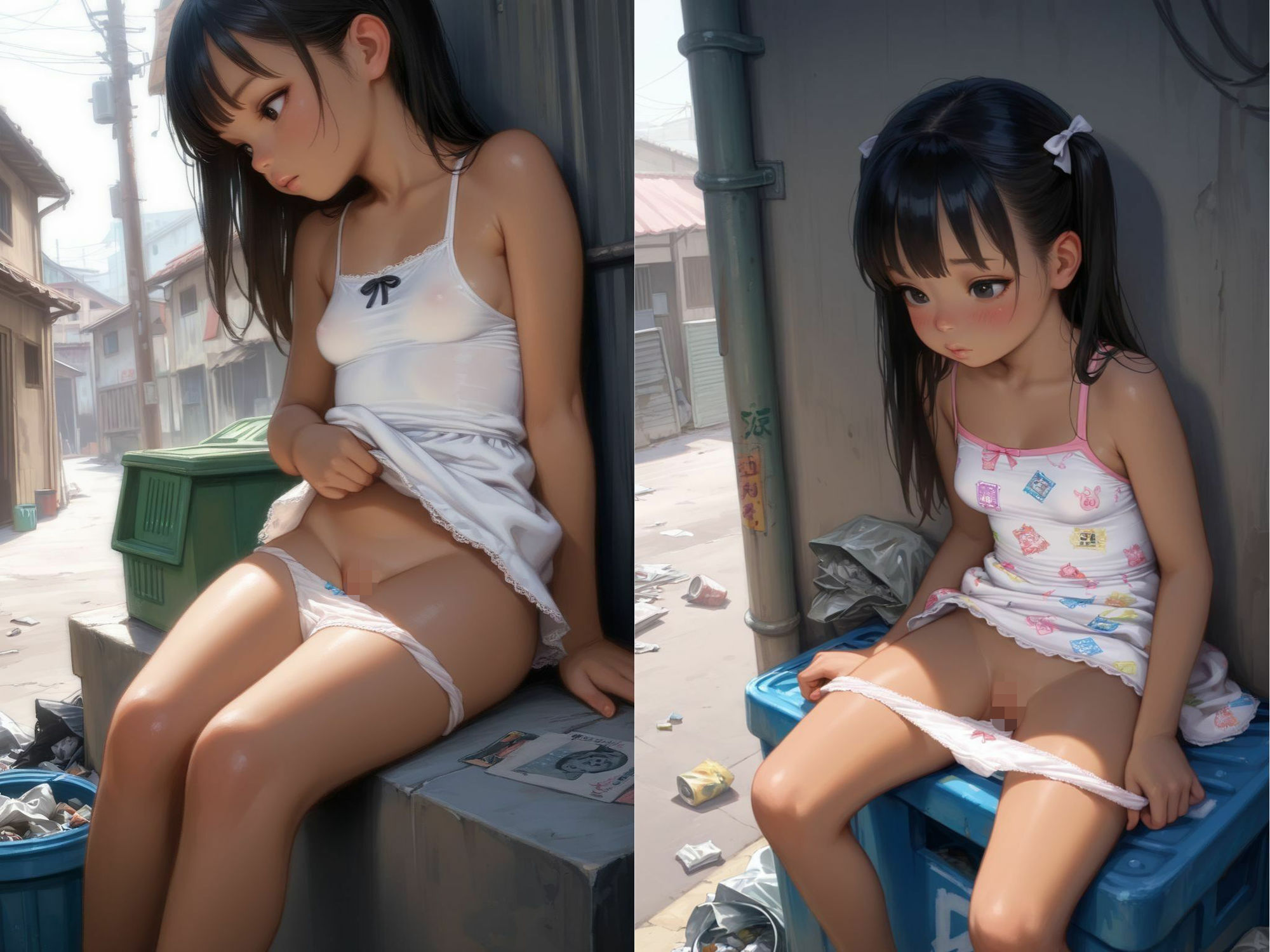 東南アジアの路地裏少女23