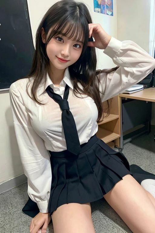 巨乳女子〇生教室で生着替え5 画像4