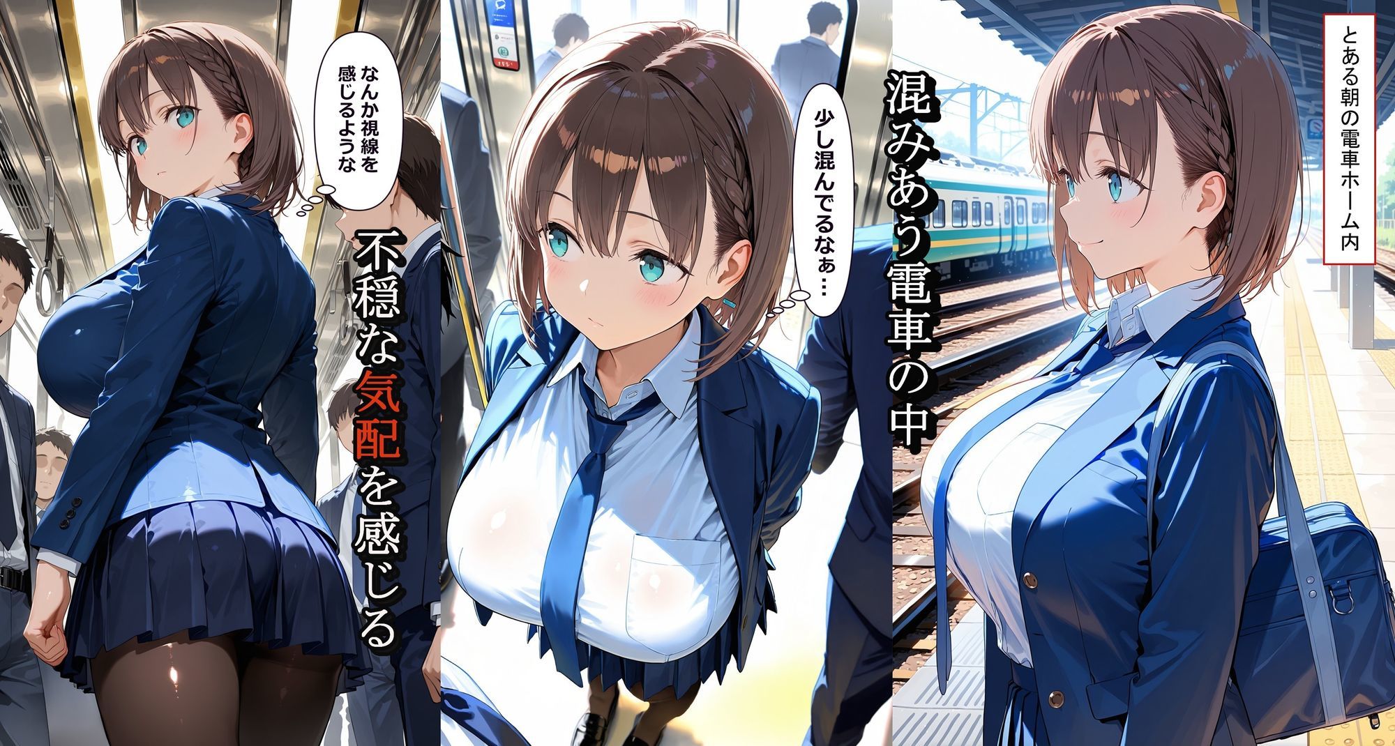 サンプル画像1:たわわな二人がキモデブおやじに種付け快楽堕ちされる話(らんで) [d_712159]