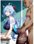 原神璃月コンビ刻晴＆甘雨の制服＋競泳水着CG集