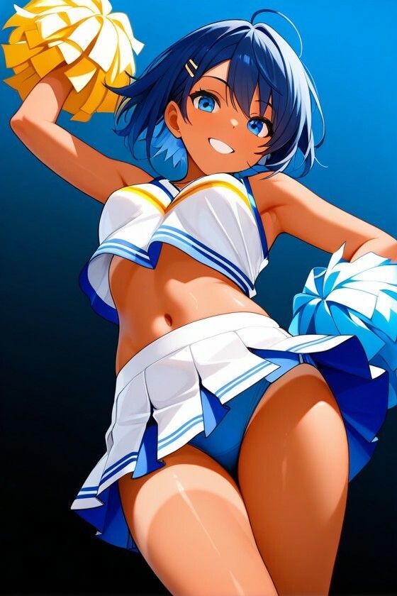 サンプル画像1:チア嬢の柔らかみ   8(美女の中指) [d_712234]