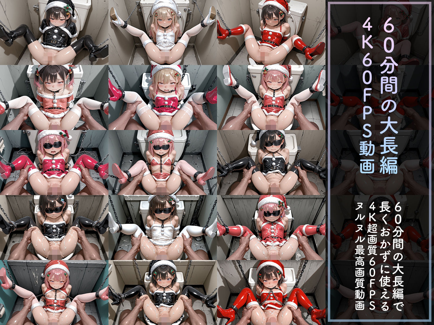 【音声付4K動画】夢幻 中出し便女 ミニロリサンタ編 GALS COLLECTION エロ画像8