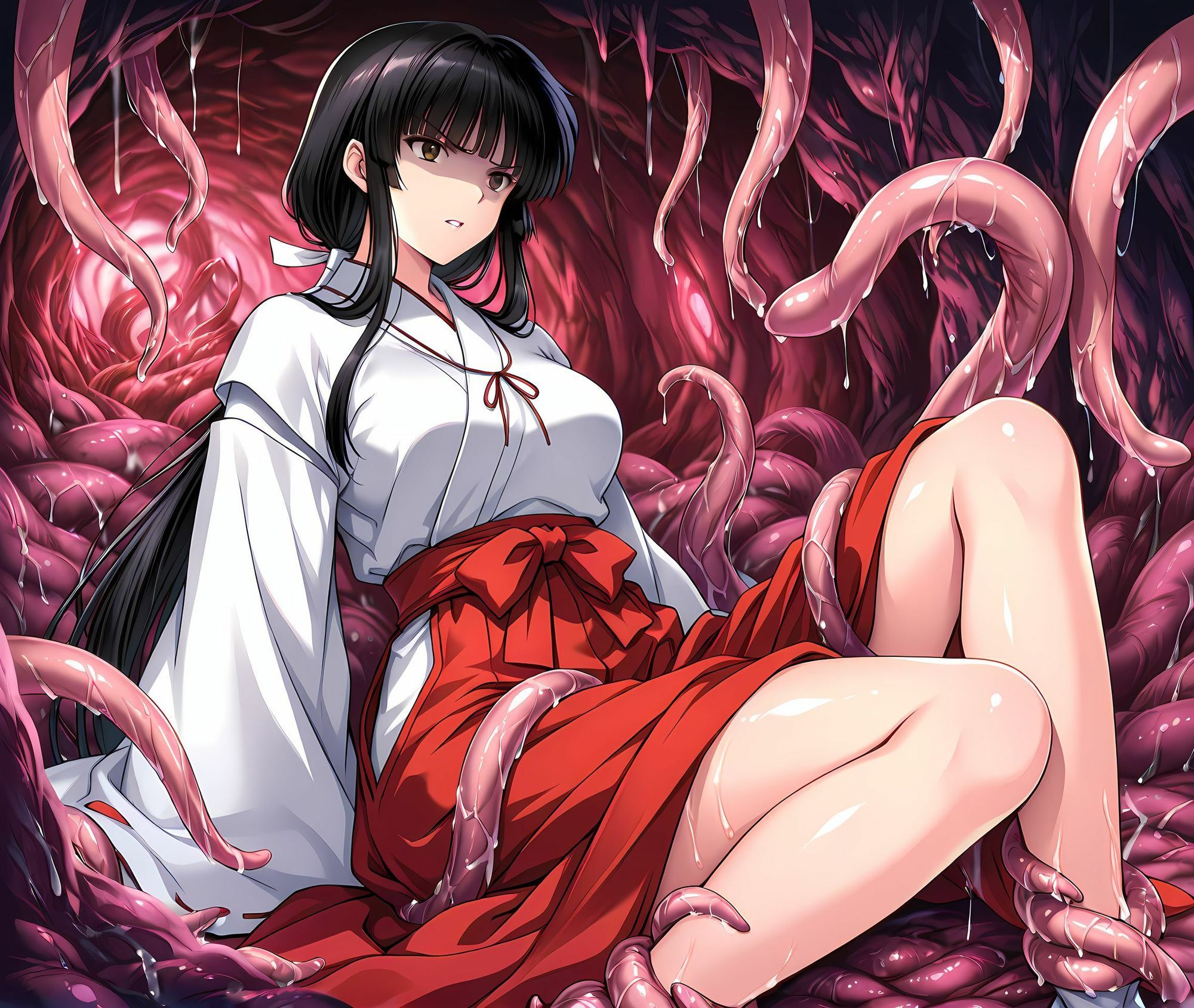 巫女洗脳丸呑み悪堕ち〜淫魔化ドスケベ搾精〜3