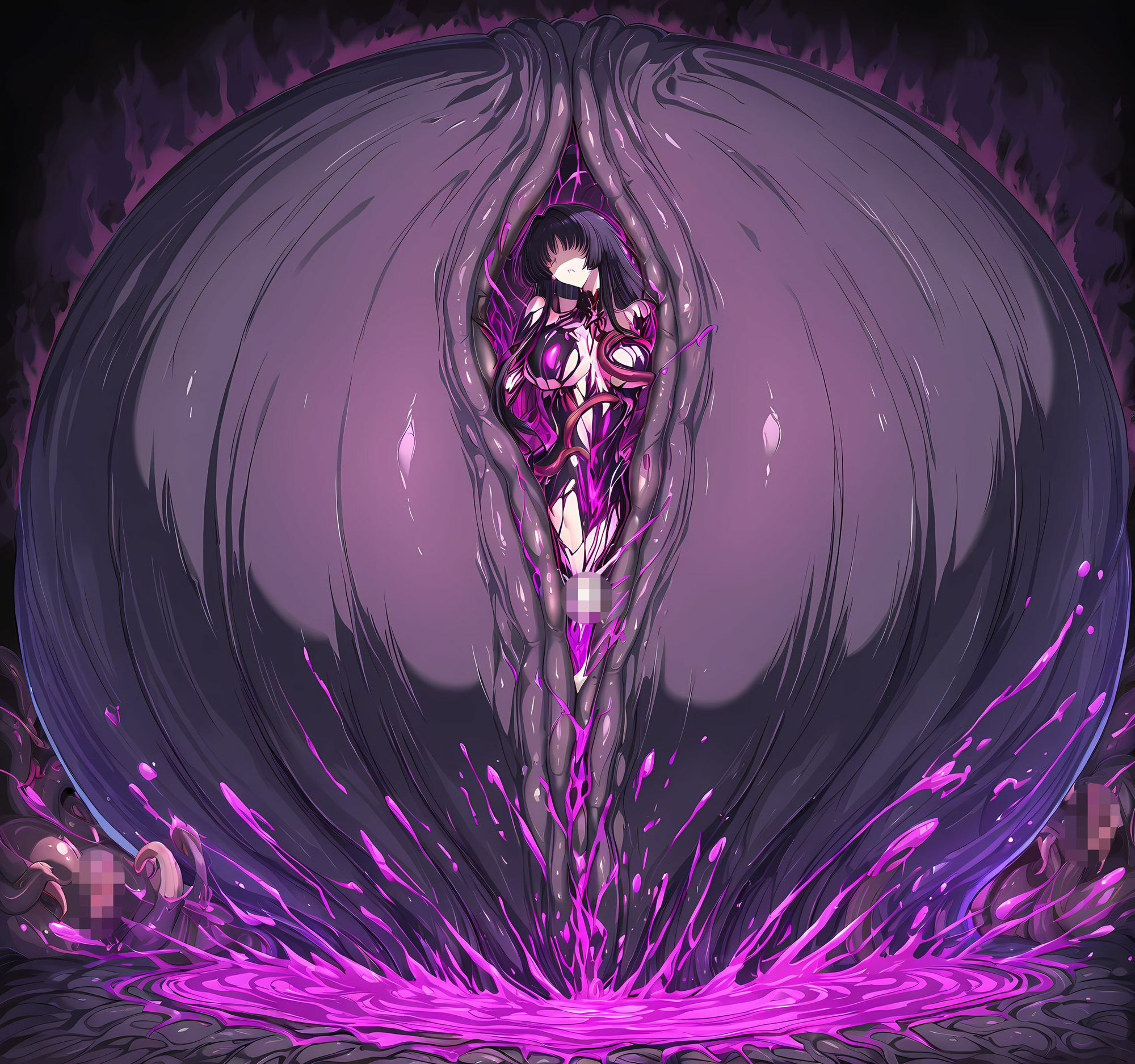 巫女洗脳丸呑み悪堕ち〜淫魔化ドスケベ搾精〜8