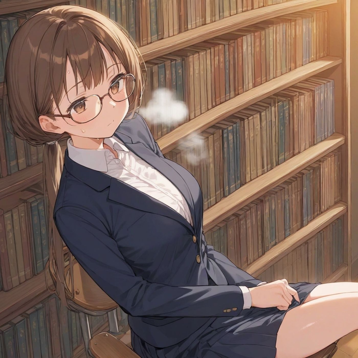 サンプル画像3:学園性活！図書委員と官能的な秘め事3【メガネ美少女の厳選CG350枚収録】(アオとハル) [d_712262]