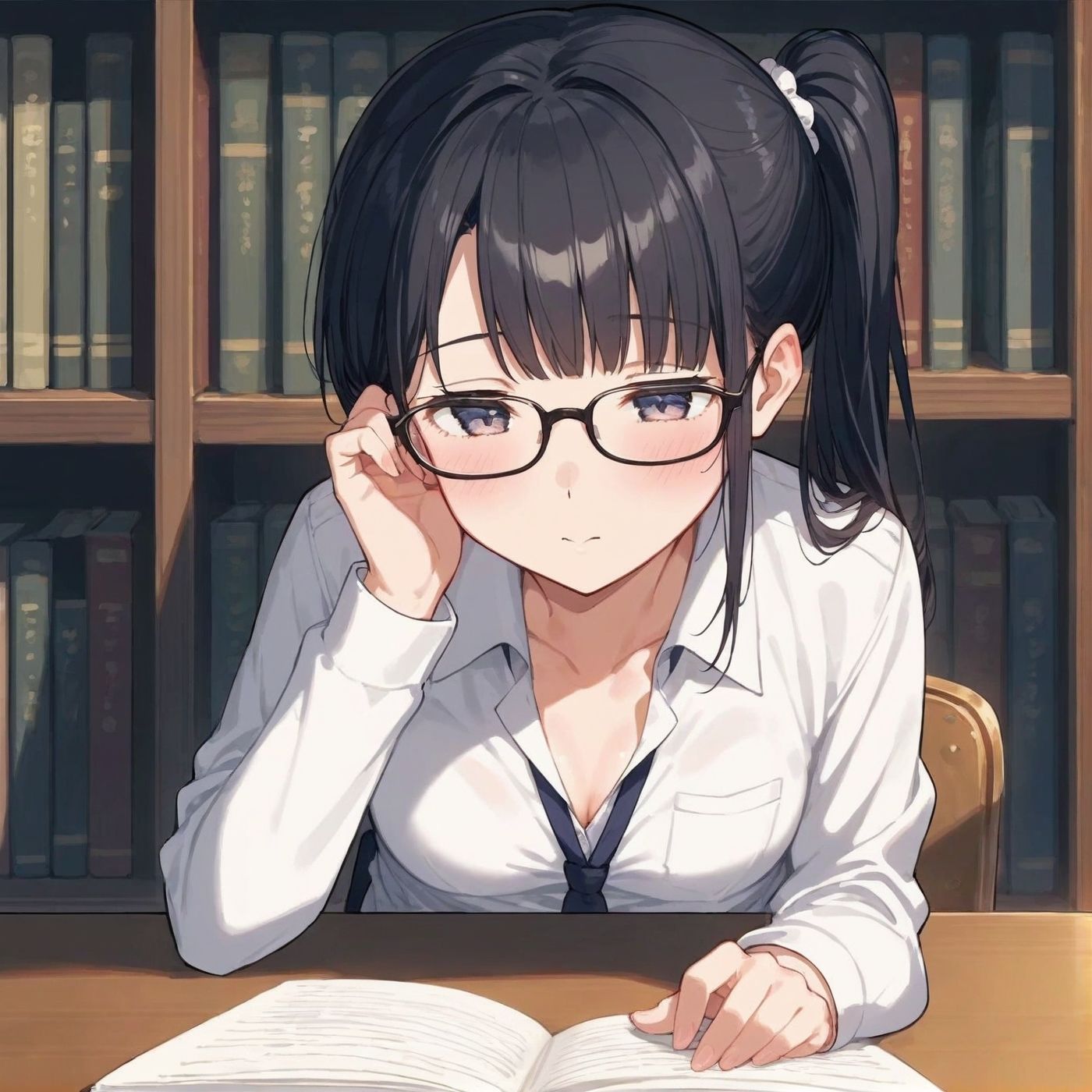 サンプル画像6:学園性活！図書委員と官能的な秘め事3【メガネ美少女の厳選CG350枚収録】(アオとハル) [d_712262]