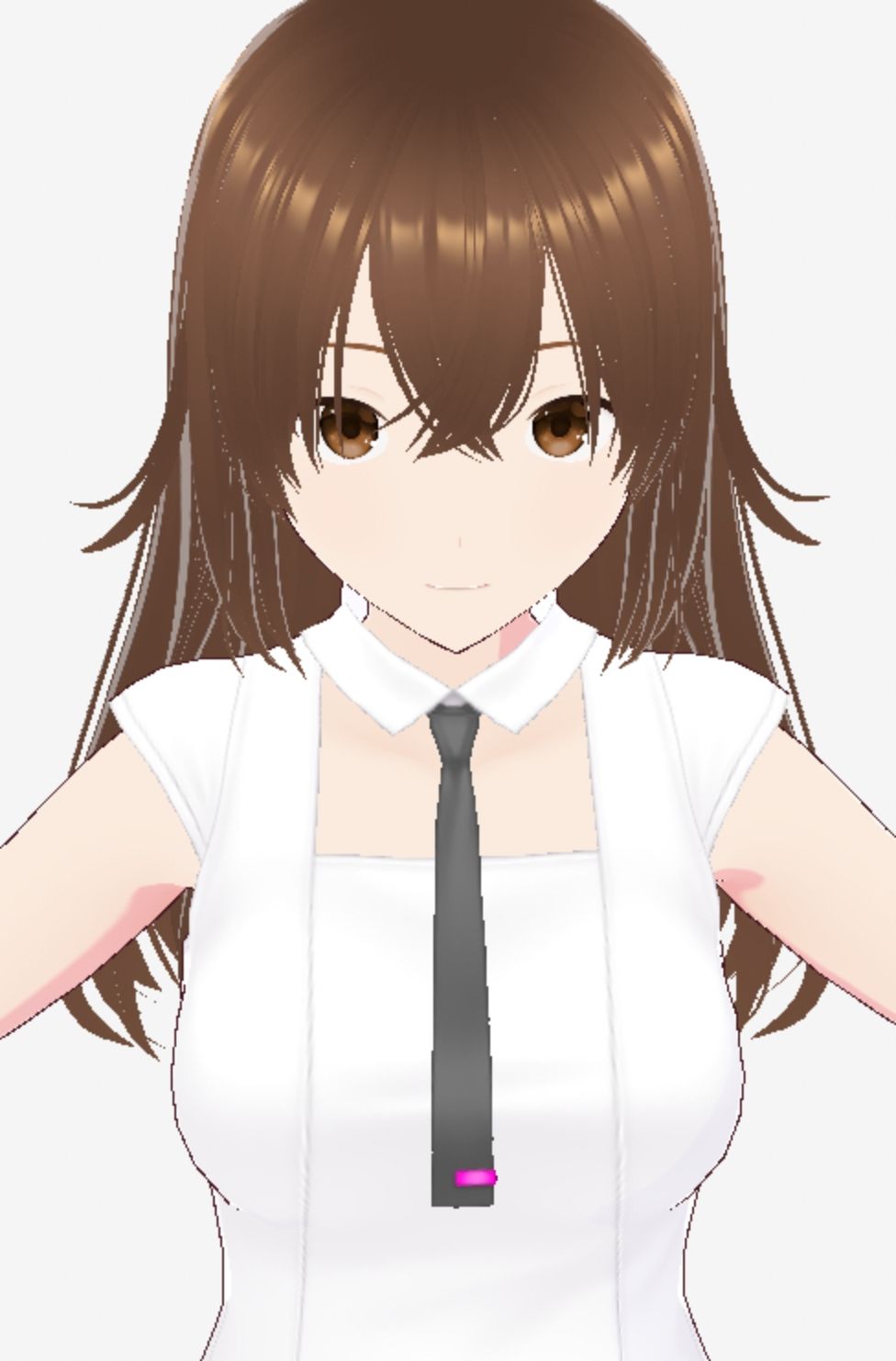 白い洋服の美女がポーズをとる(セリフなし 3DCGモデル イラスト集) 画像2