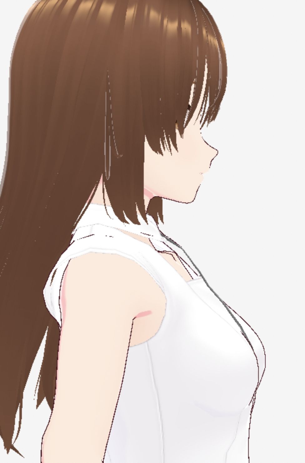 白い洋服の美女がポーズをとる(セリフなし 3DCGモデル イラスト集) 画像4