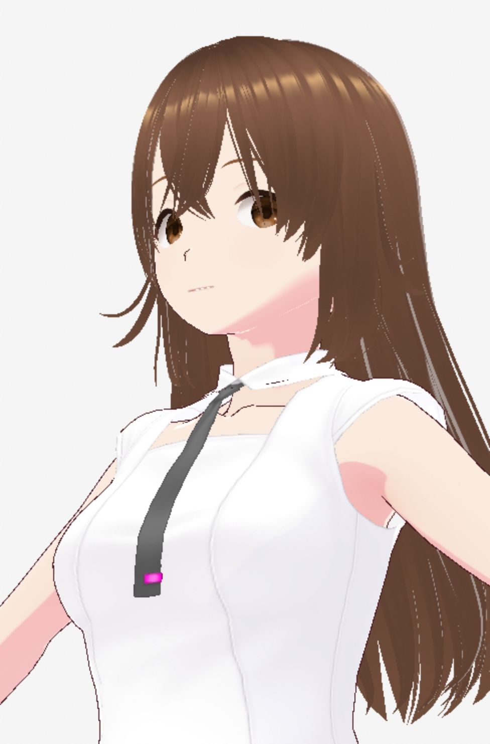 白い洋服の美女がポーズをとる(セリフなし 3DCGモデル イラスト集) 画像6