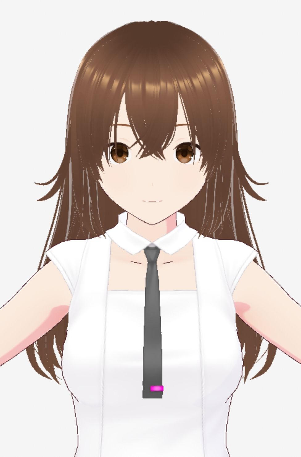 白い洋服の美女がポーズをとる(セリフなし 3DCGモデル イラスト集) 画像7