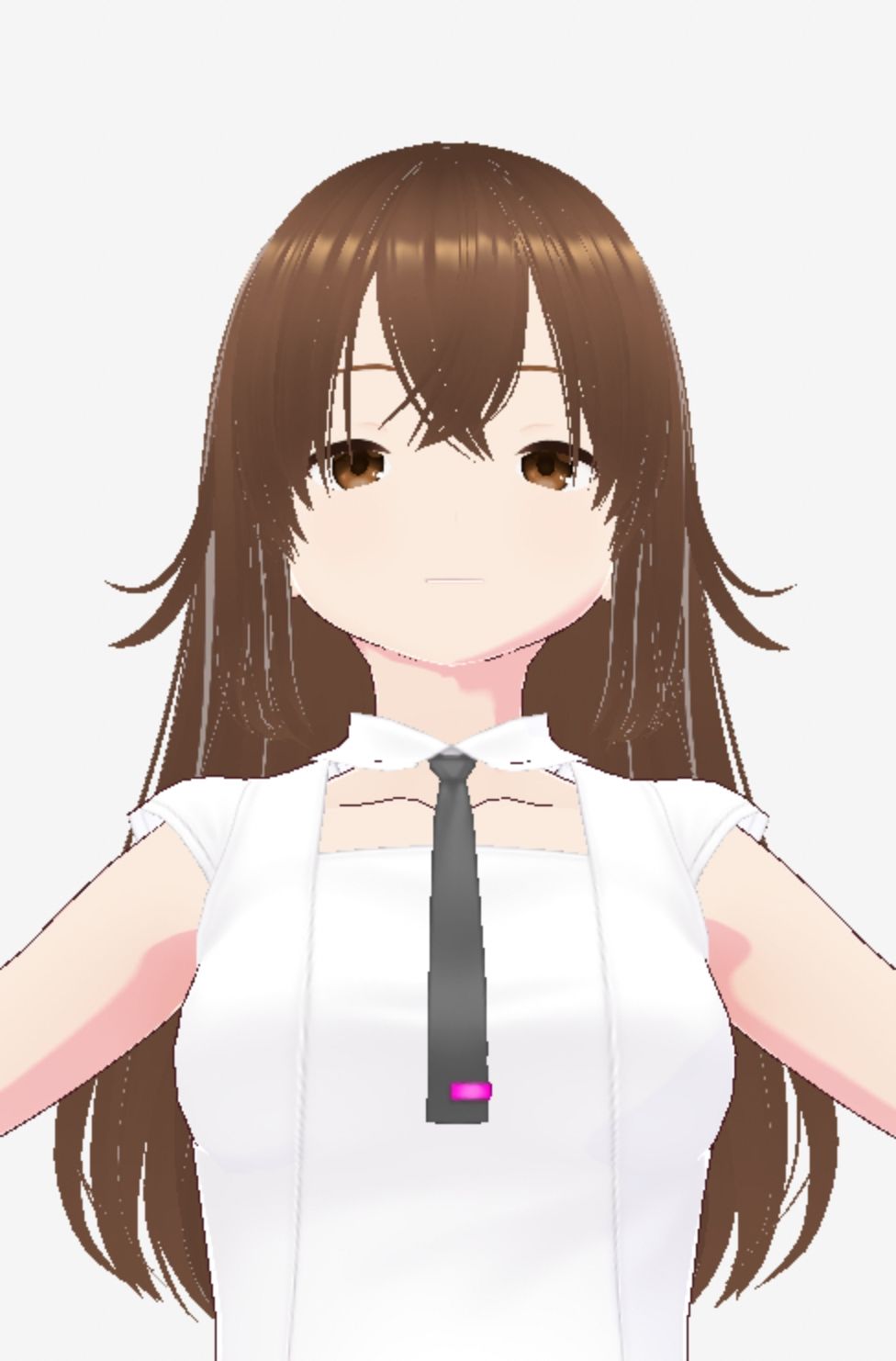 白い洋服の美女がポーズをとる(セリフなし 3DCGモデル イラスト集) 画像8