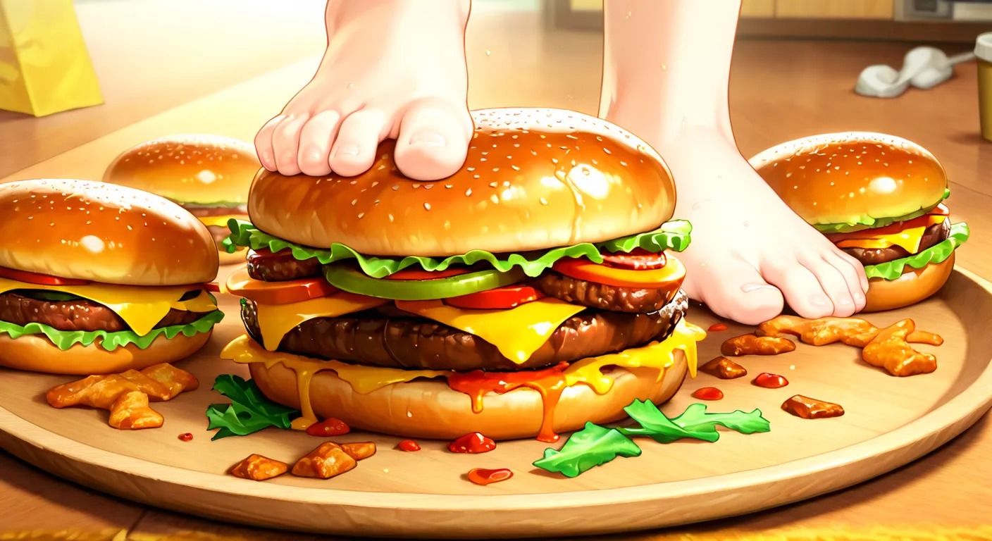 サンプル画像1:あったかフードクラッシュ〜裸足でぐちゃぐちゃに踏み潰す心温まる動画集〜(渋澤とサーバル) [d_712521]