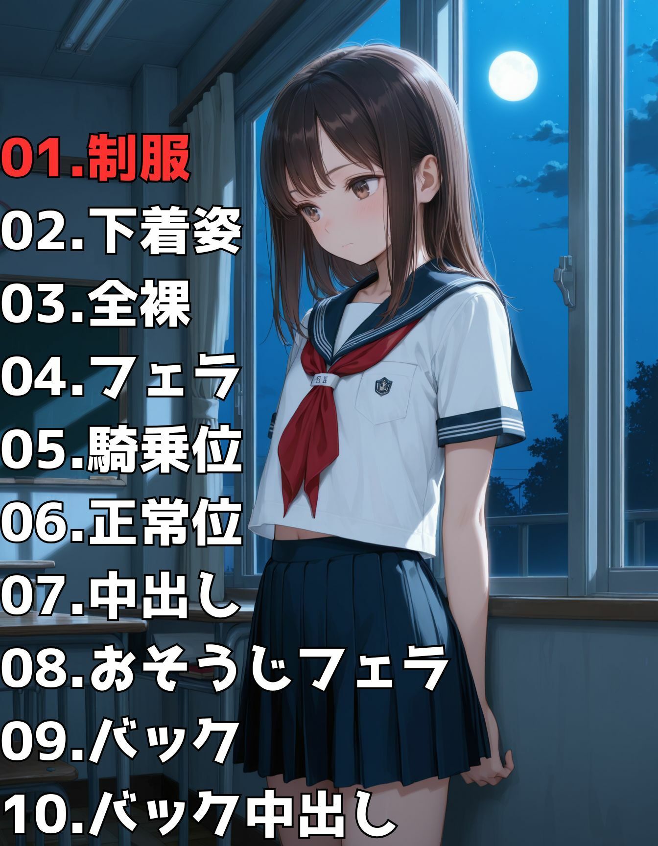 貧乳ちっぱい女子校生夜の性徒会活動1