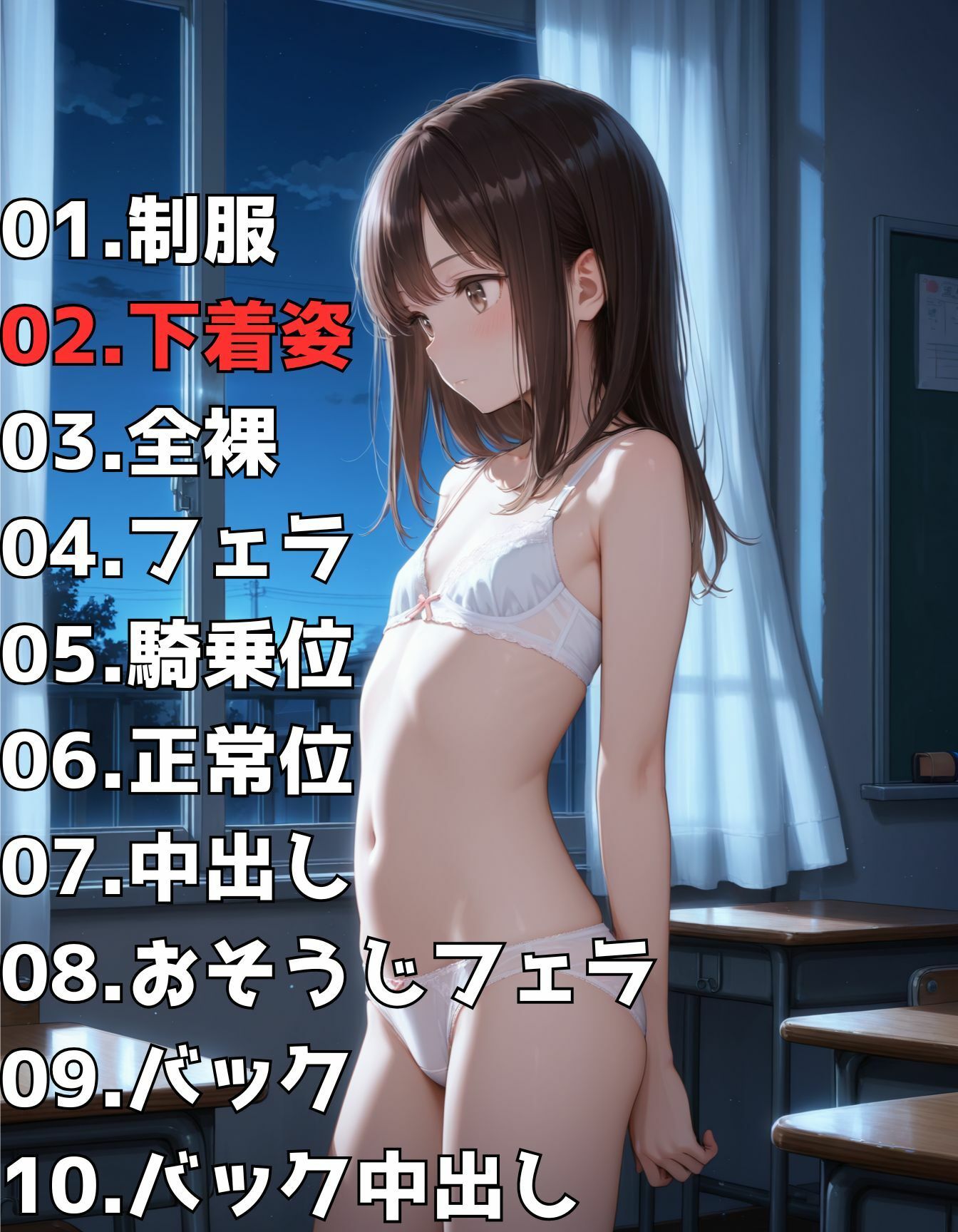 貧乳ちっぱい女子校生夜の性徒会活動2