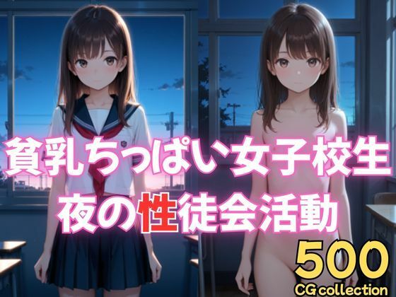 [えいあい屋]貧乳ちっぱい女子校生夜の性徒会活動